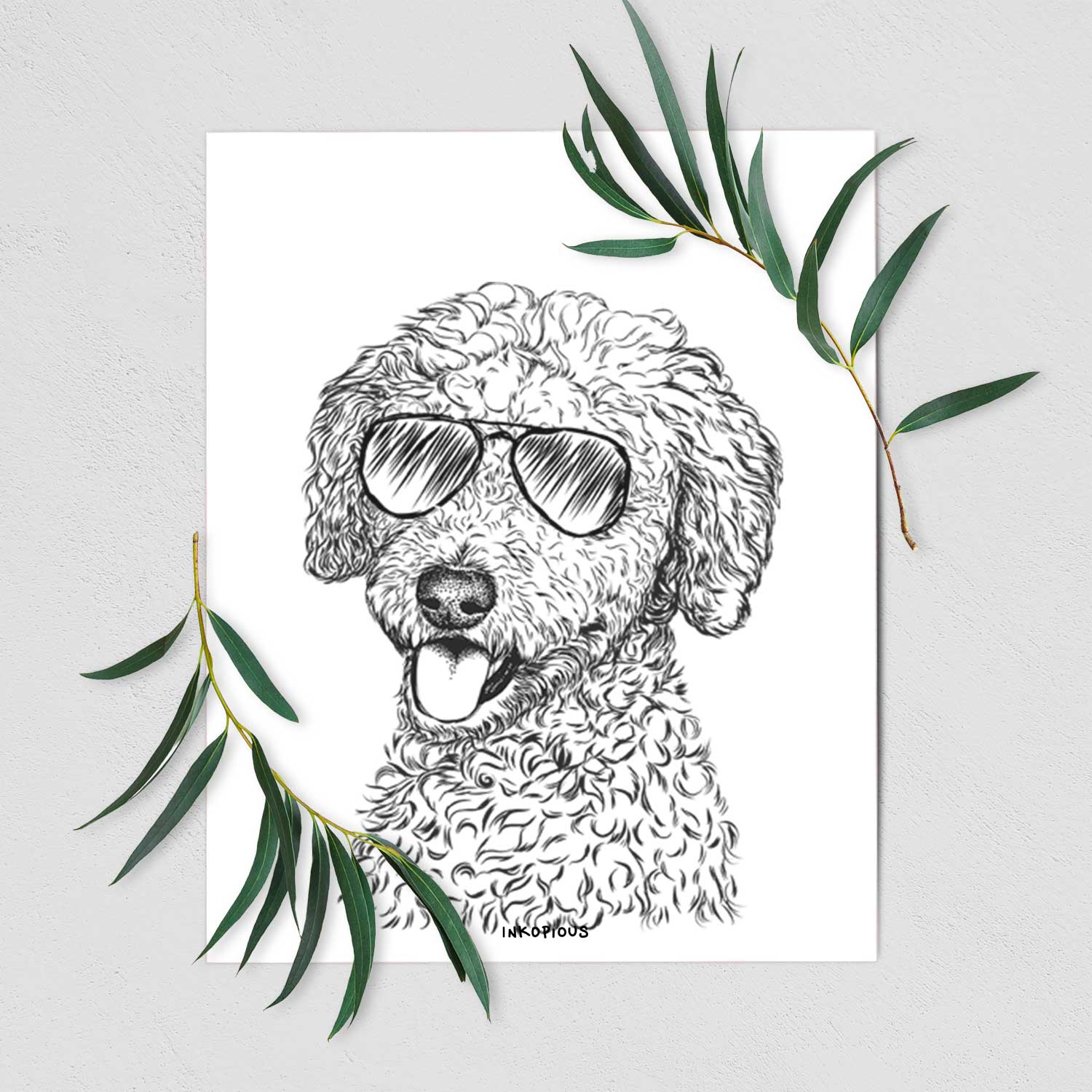 Marlow the Goldendoodle Art Print