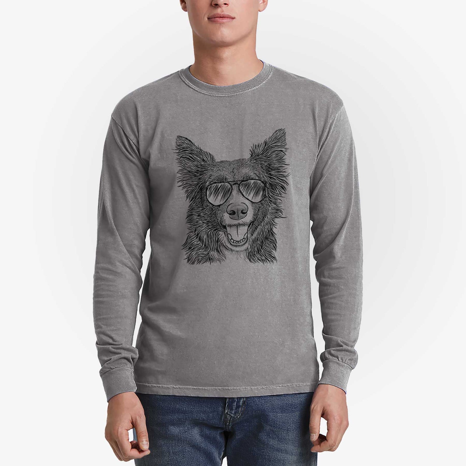 Aviators Marti the Border Collie - Heavyweight 100% Cotton Long Sleeve