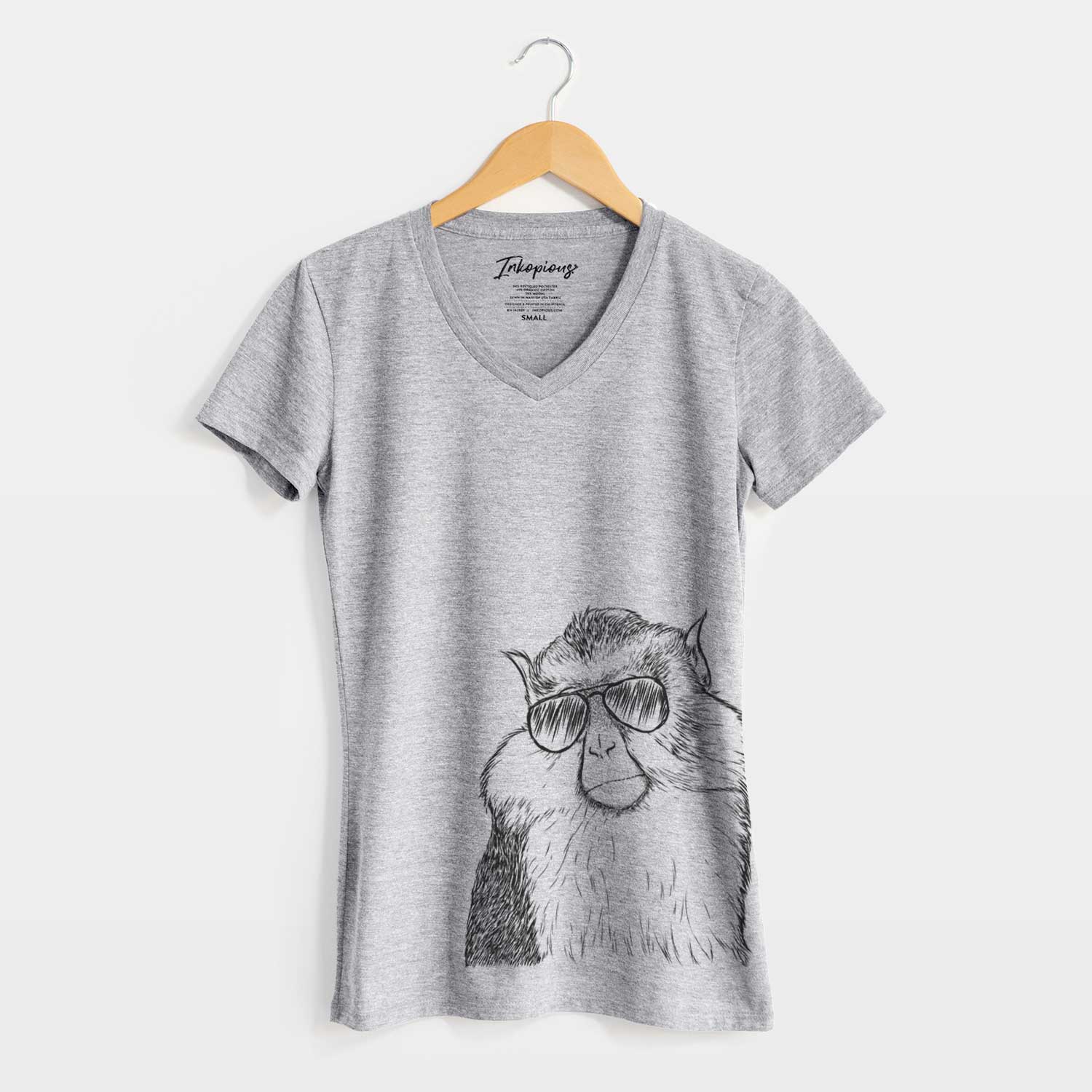 Aviator Matata the Mona Monkey - Women's V-neck Shirt