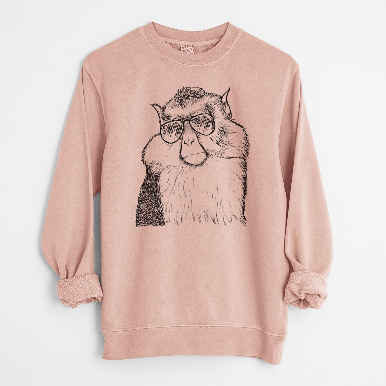 Aviator Matata the Mona Monkey - Unisex Pigment Dyed Crew Sweatshirt