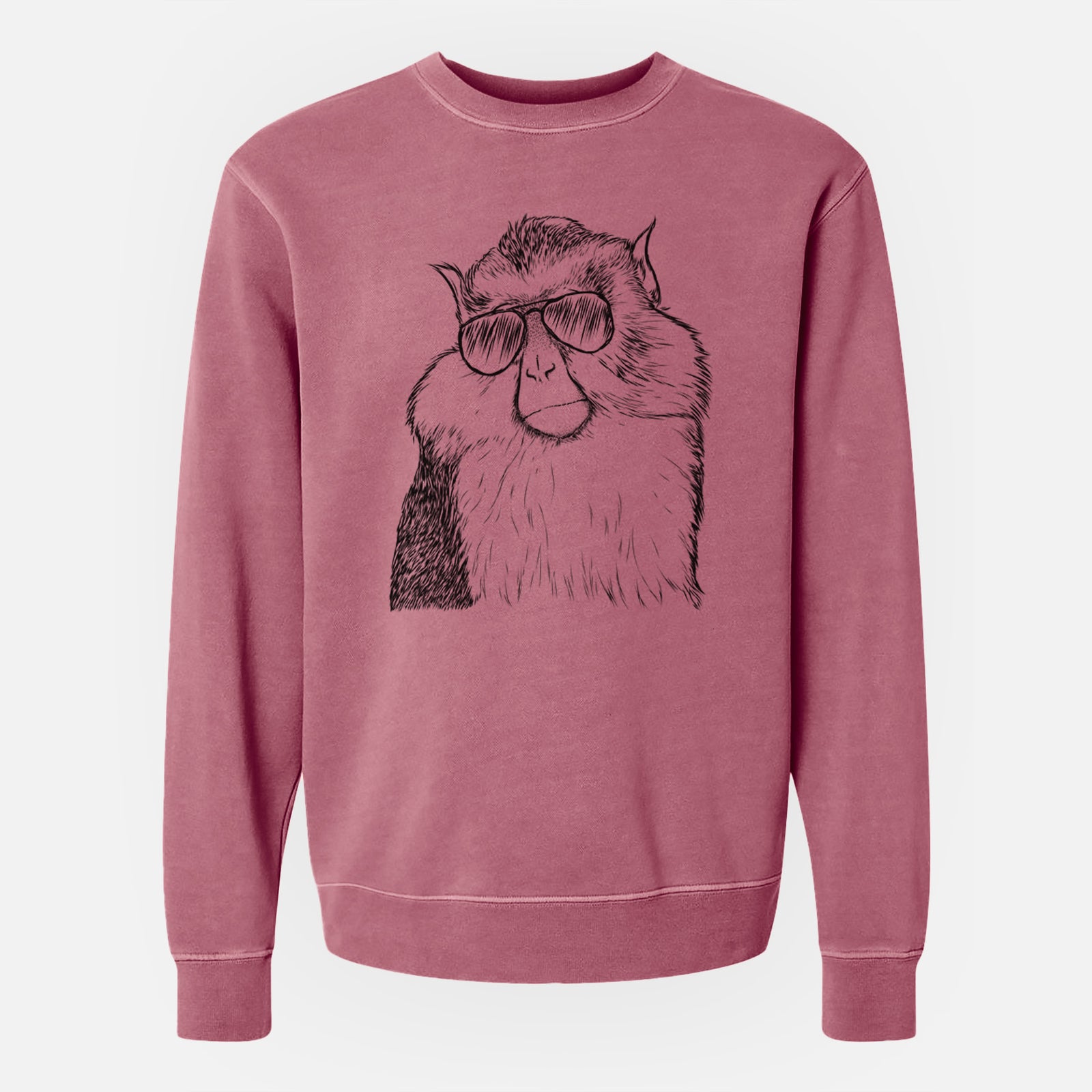 Aviator Matata the Mona Monkey - Unisex Pigment Dyed Crew Sweatshirt