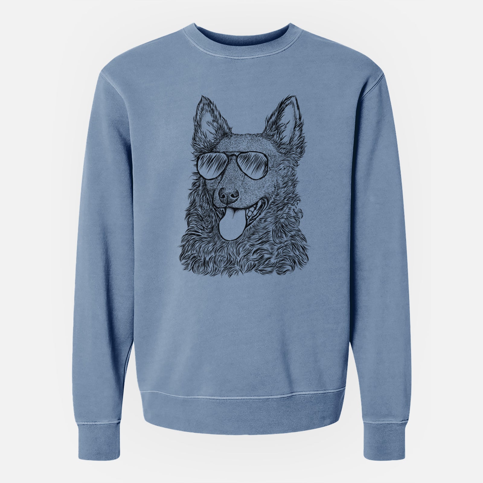 Aviator Maximo the Mudi - Unisex Pigment Dyed Crew Sweatshirt