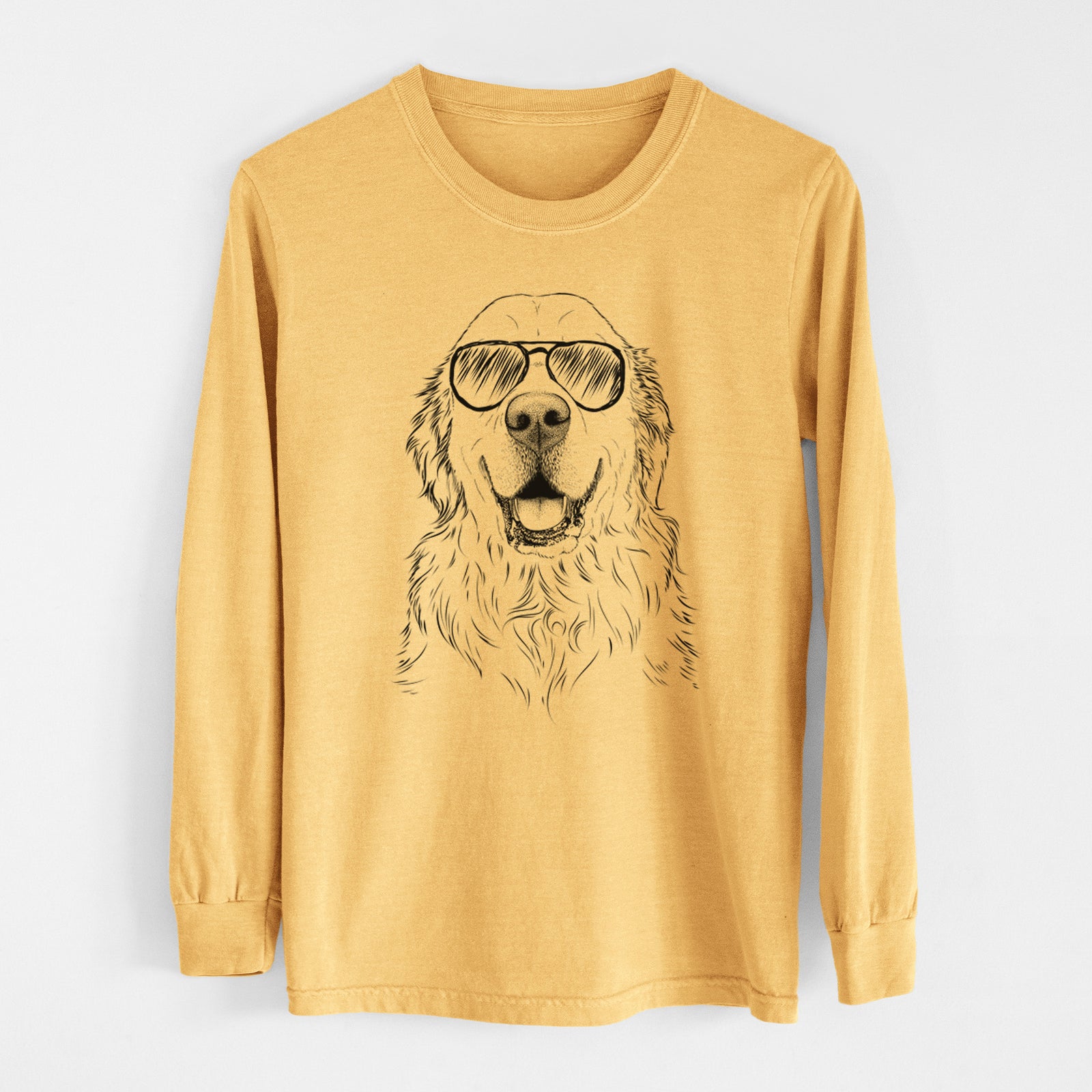 Aviators Maximus the Golden Retriever - Heavyweight 100% Cotton Long Sleeve