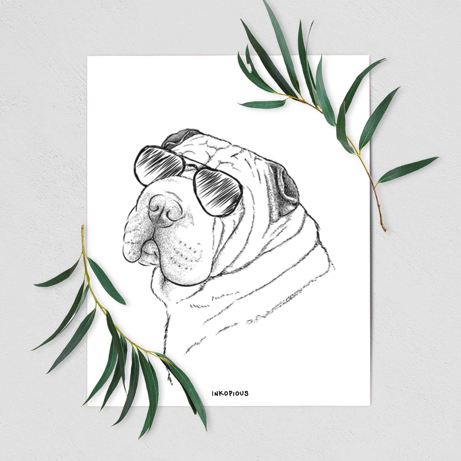 Maximus the Shar Pei Art Print