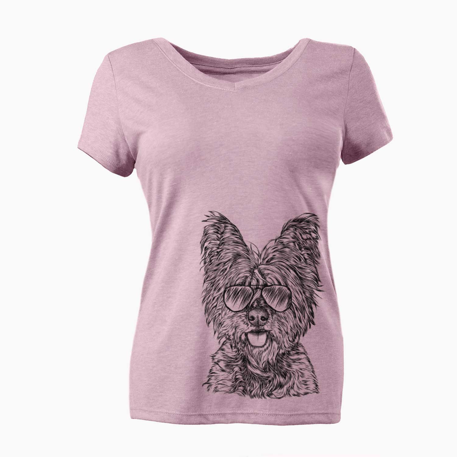 Aviator McDuff the Cairn Terrier - Women's V-neck Shirt