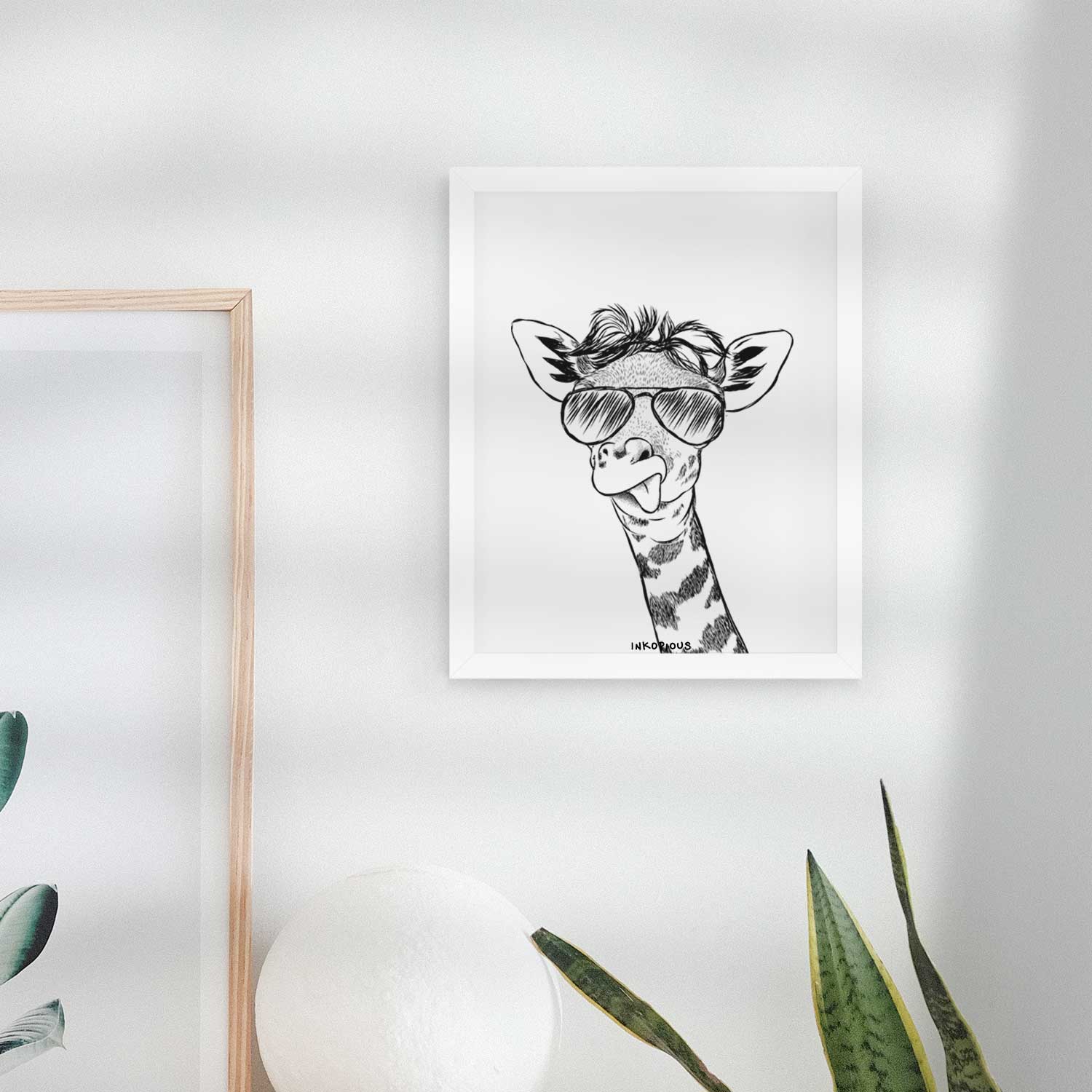 Mel the Giraffe Art Print