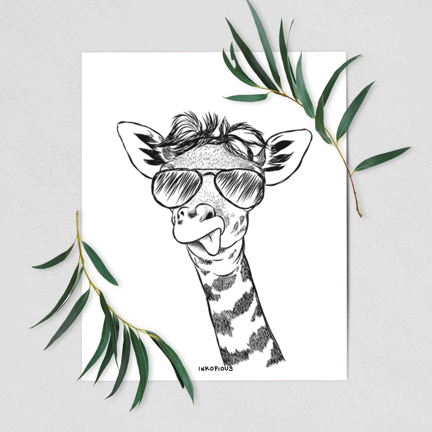 Mel the Giraffe Art Print