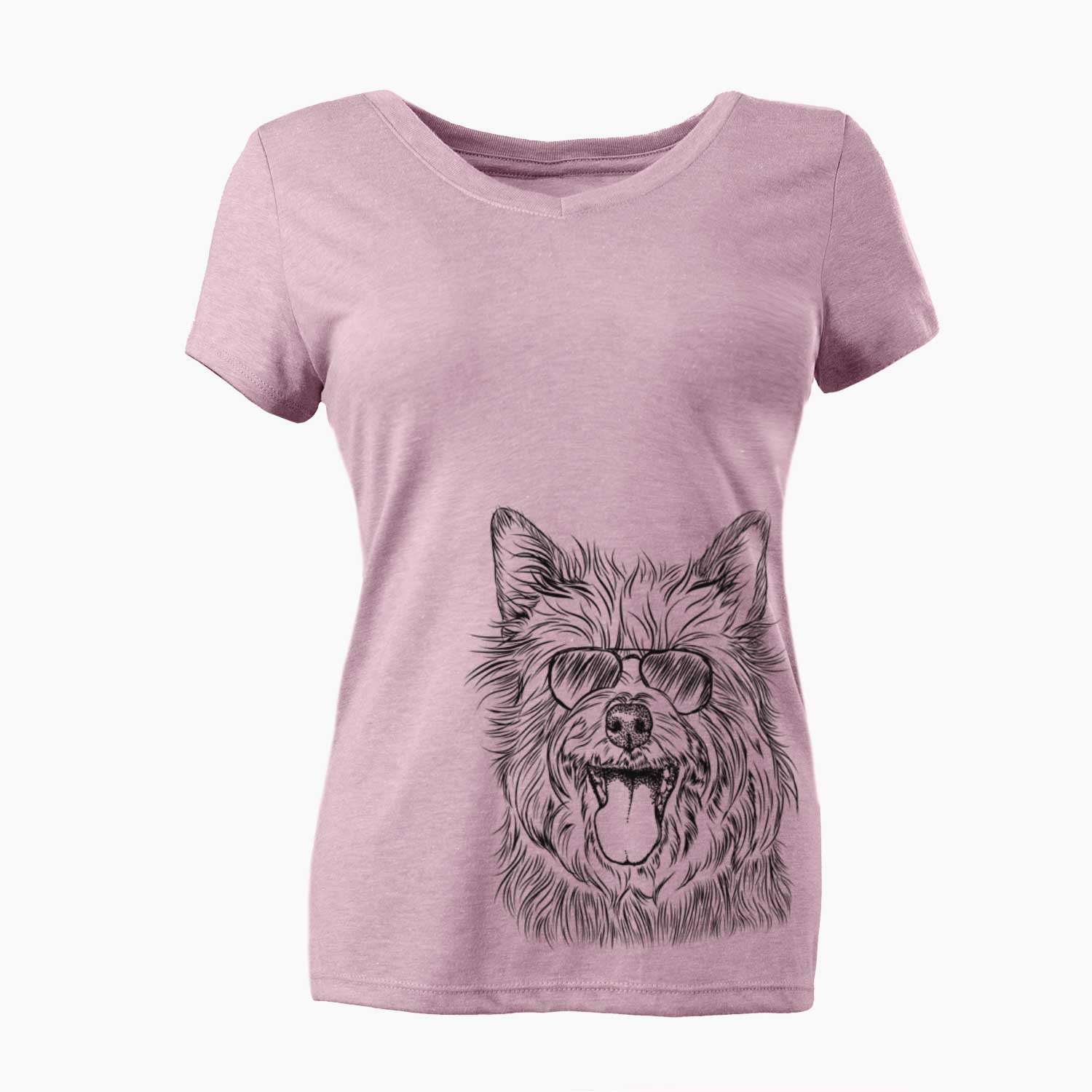 Aviator Middy the Australian Terrier - Women's V-neck Shirt