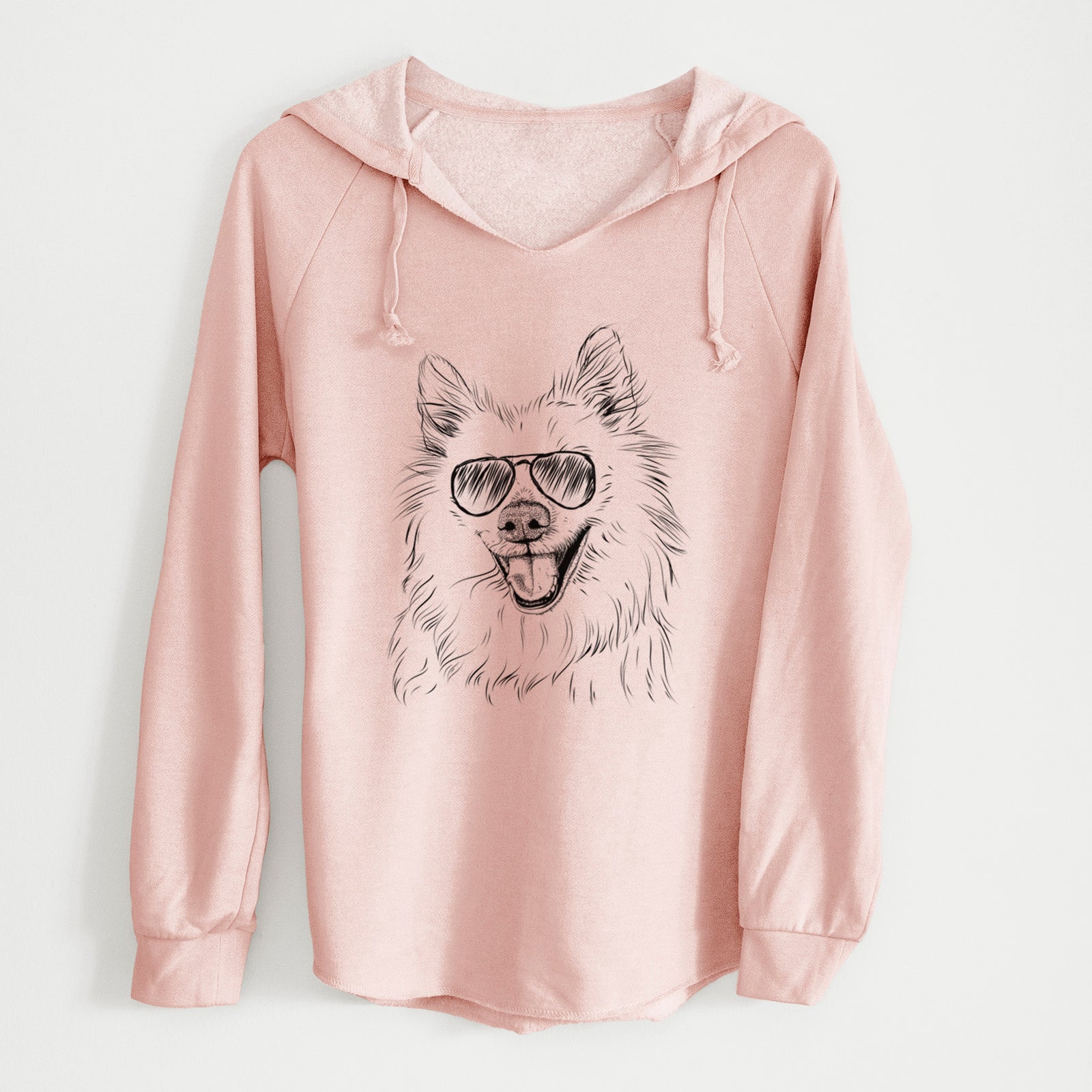 Aviator Miki the American Eskimo - Cali Wave Hooded Sweatshirt