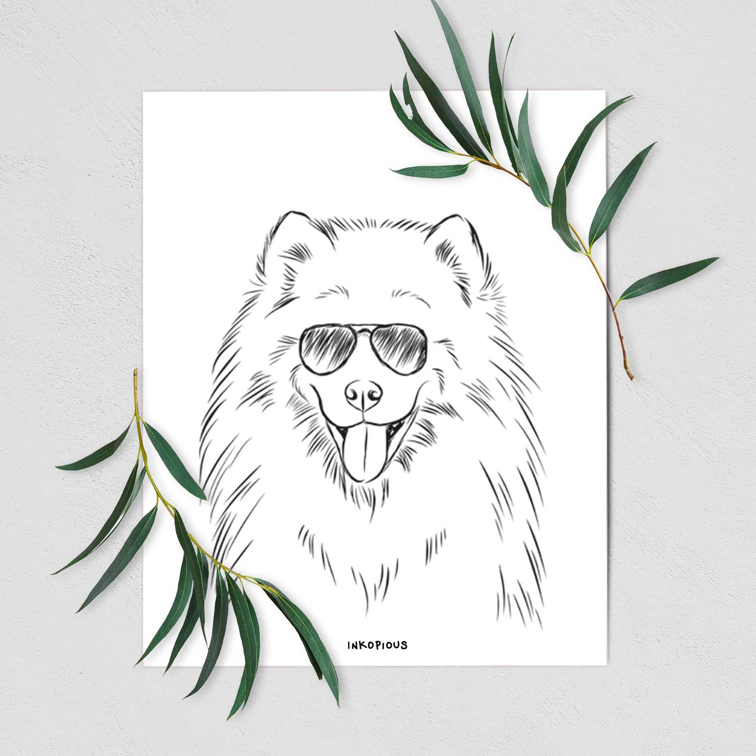 Mikko the Samoyed Art Print