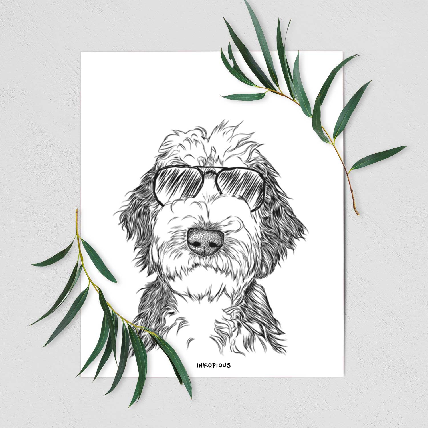 Milo Fluff the Sheepadoodle Art Print