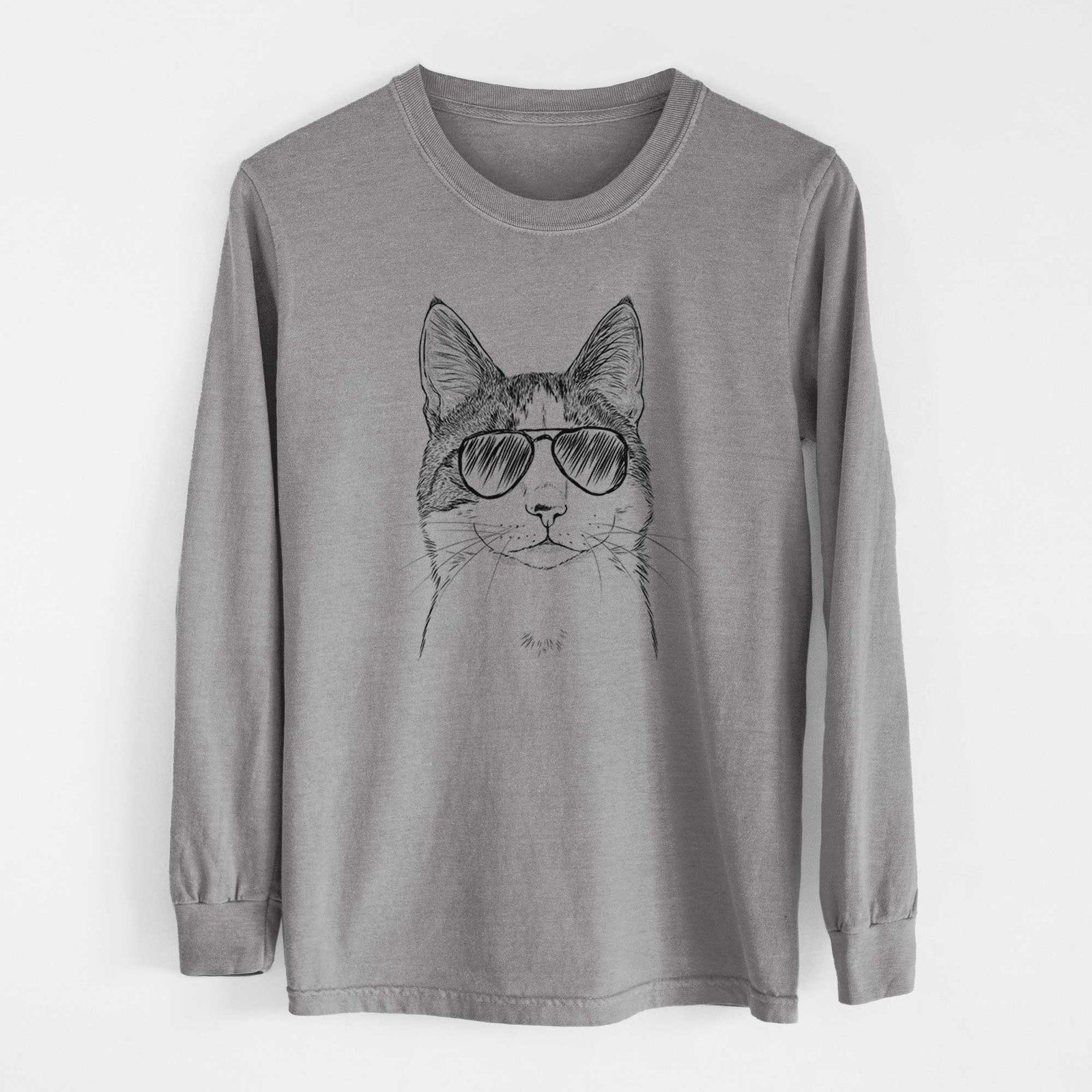 Aviators Mini Griffin the Domestic Shorthair Cat - Heavyweight 100% Cotton Long Sleeve