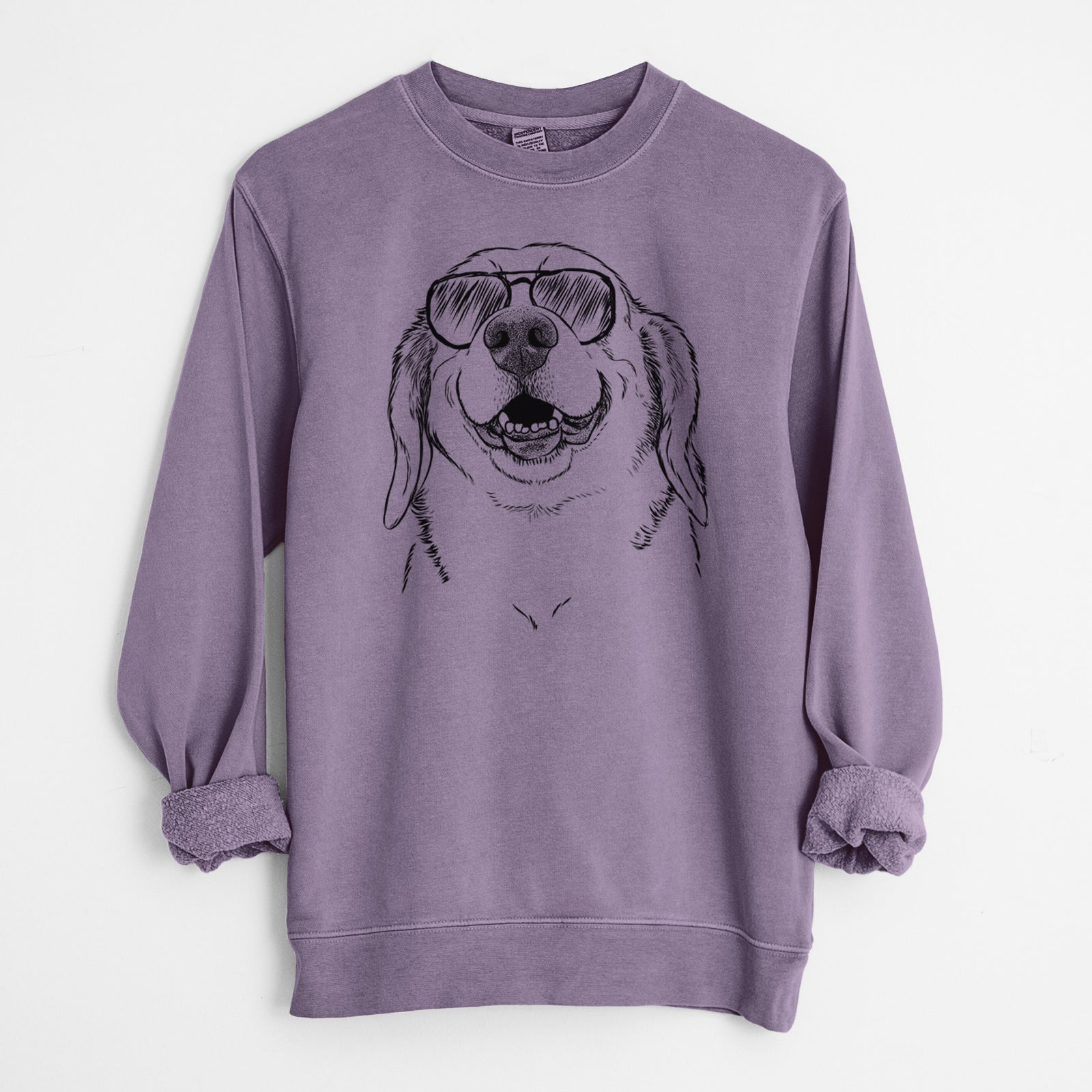 Aviator Minnie the Corgle - Unisex Pigment Dyed Crew Sweatshirt