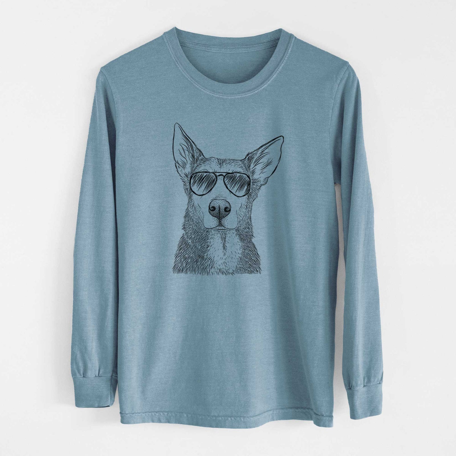 Aviators Misty the German Shepherd Mix - Heavyweight 100% Cotton Long Sleeve