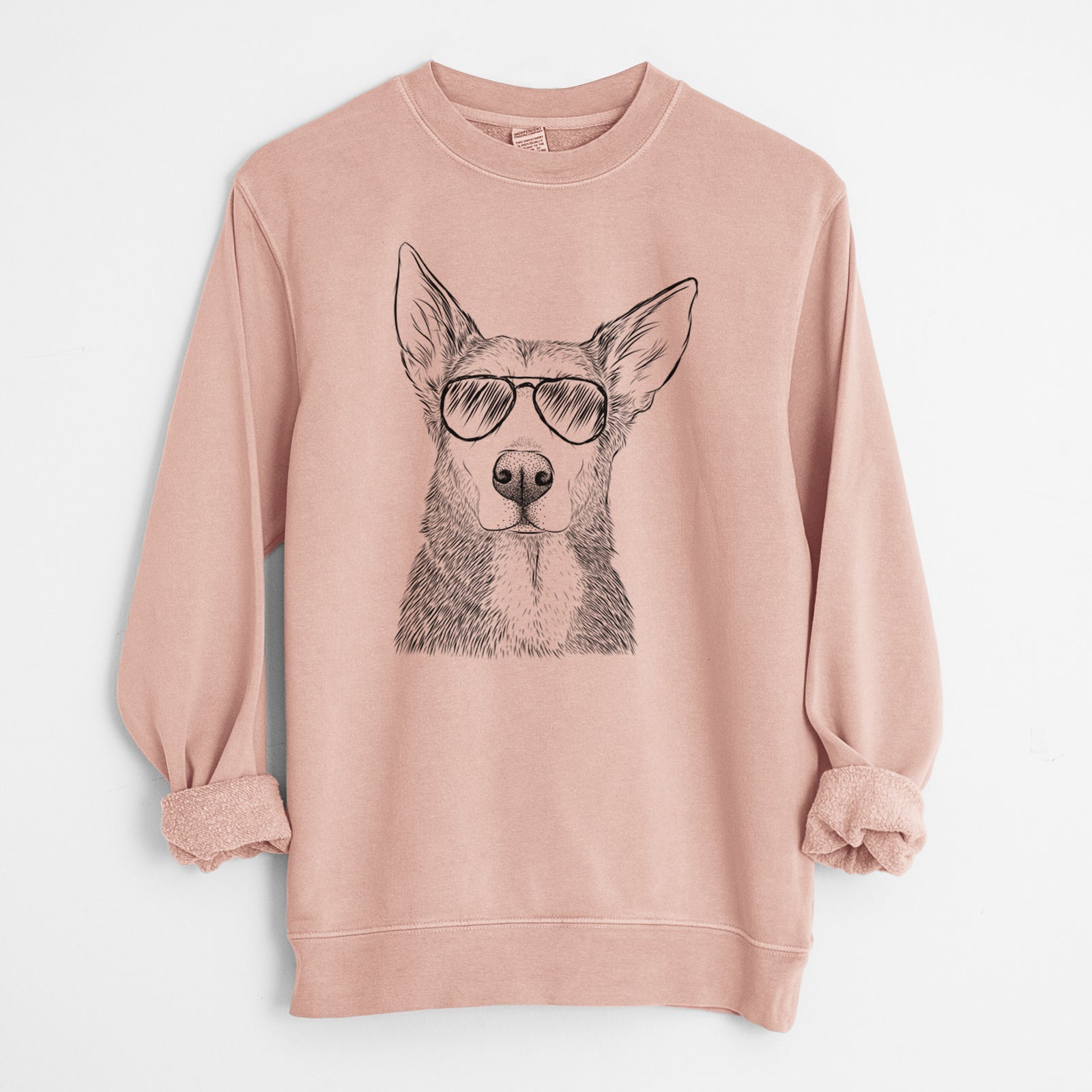 Aviator Misty the German Shepherd Mix - Unisex Pigment Dyed Crew Sweatshirt
