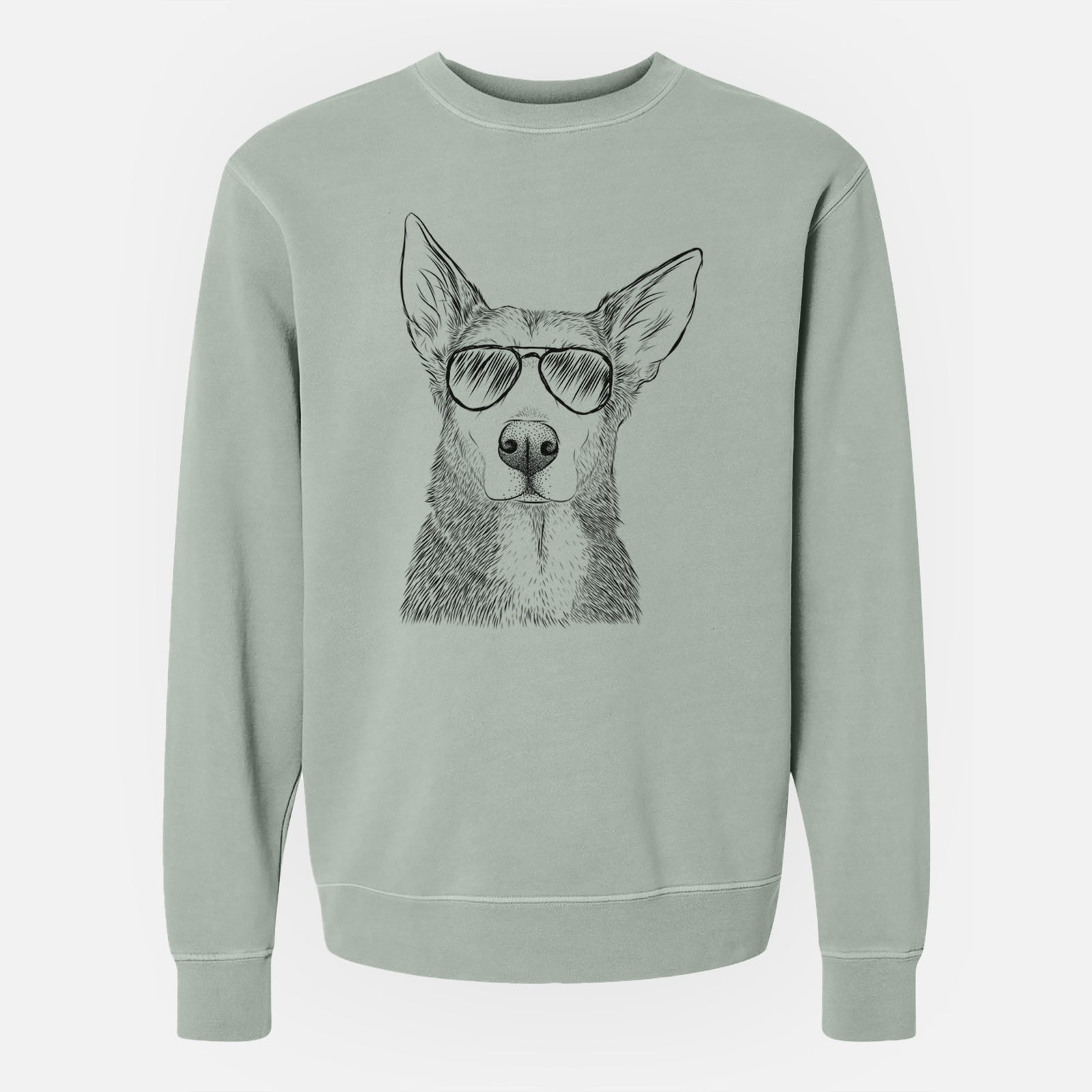 Aviator Misty the German Shepherd Mix - Unisex Pigment Dyed Crew Sweatshirt