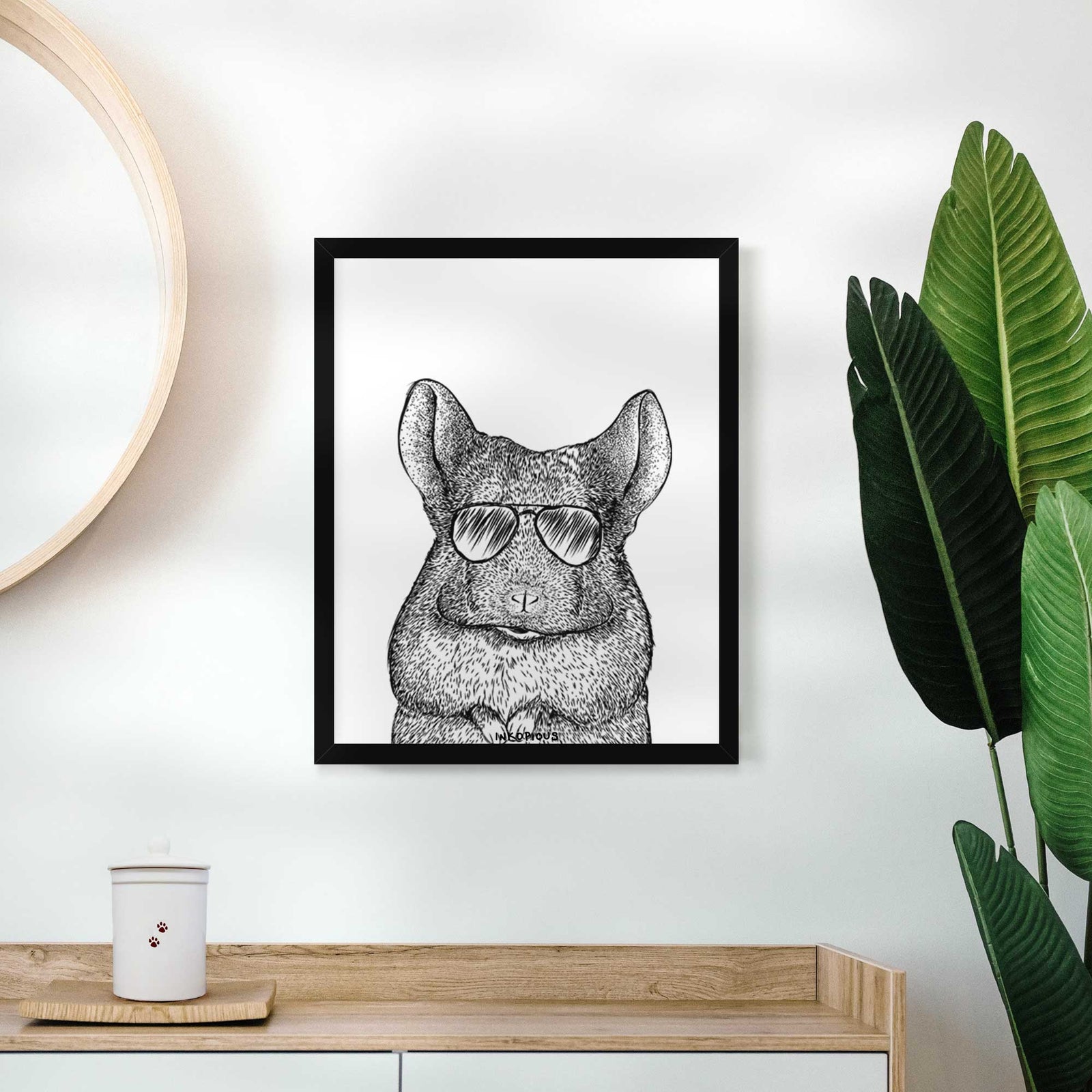Mojo the Chinchilla Art Print