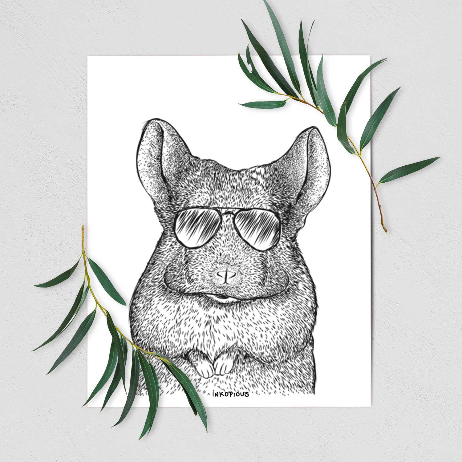 Mojo the Chinchilla Art Print