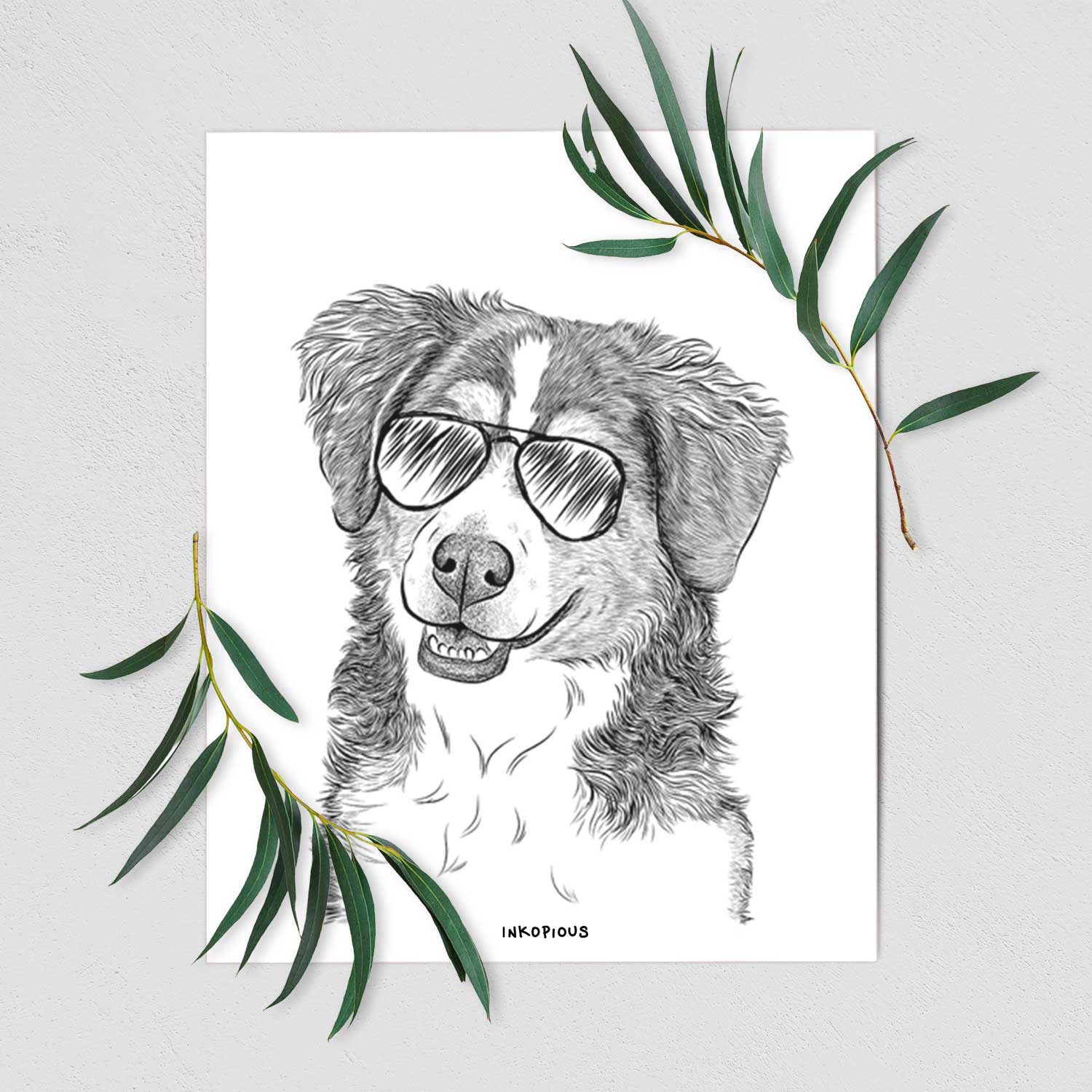 Molly the Miniature Bernedoodle Art Print
