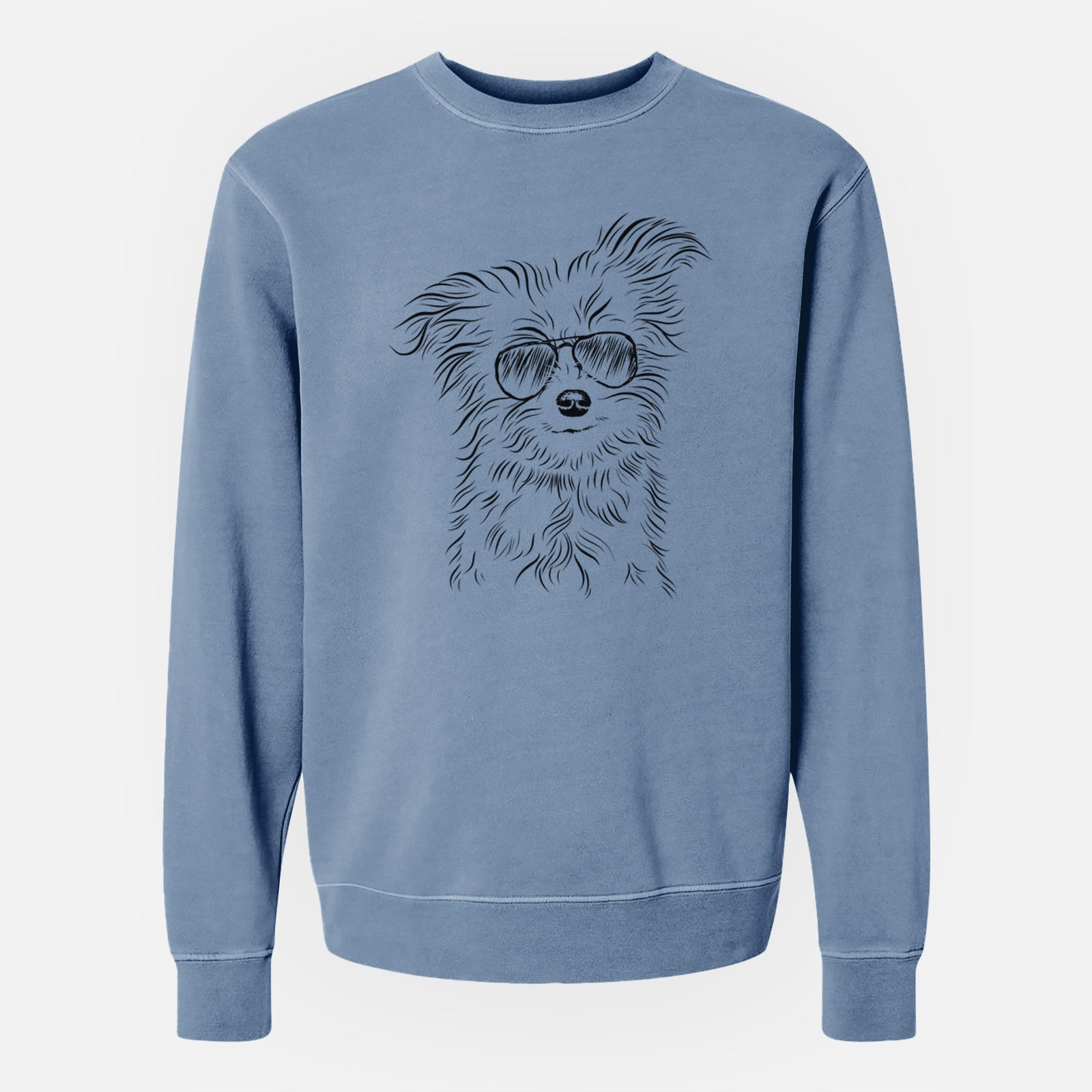 Aviator Mr. Gucci Poochi the Maltese - Unisex Pigment Dyed Crew Sweatshirt