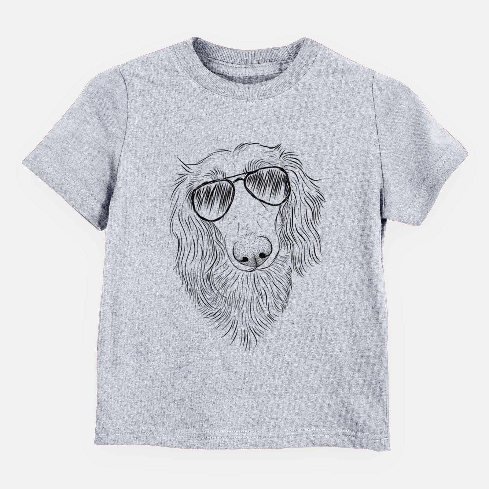 Aviator Mr. Rusty the Long Haired Dachshund - Kids/Youth/Toddler Shirt