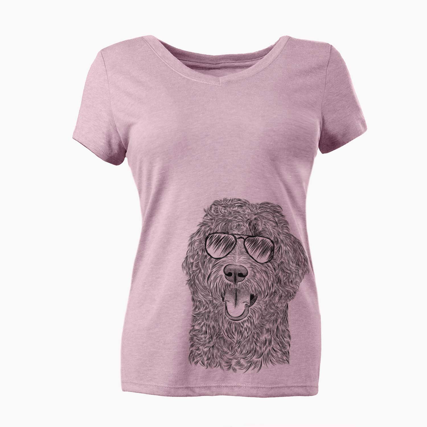 Aviator Murr Dog the Labradoodle - Women's V-neck Shirt