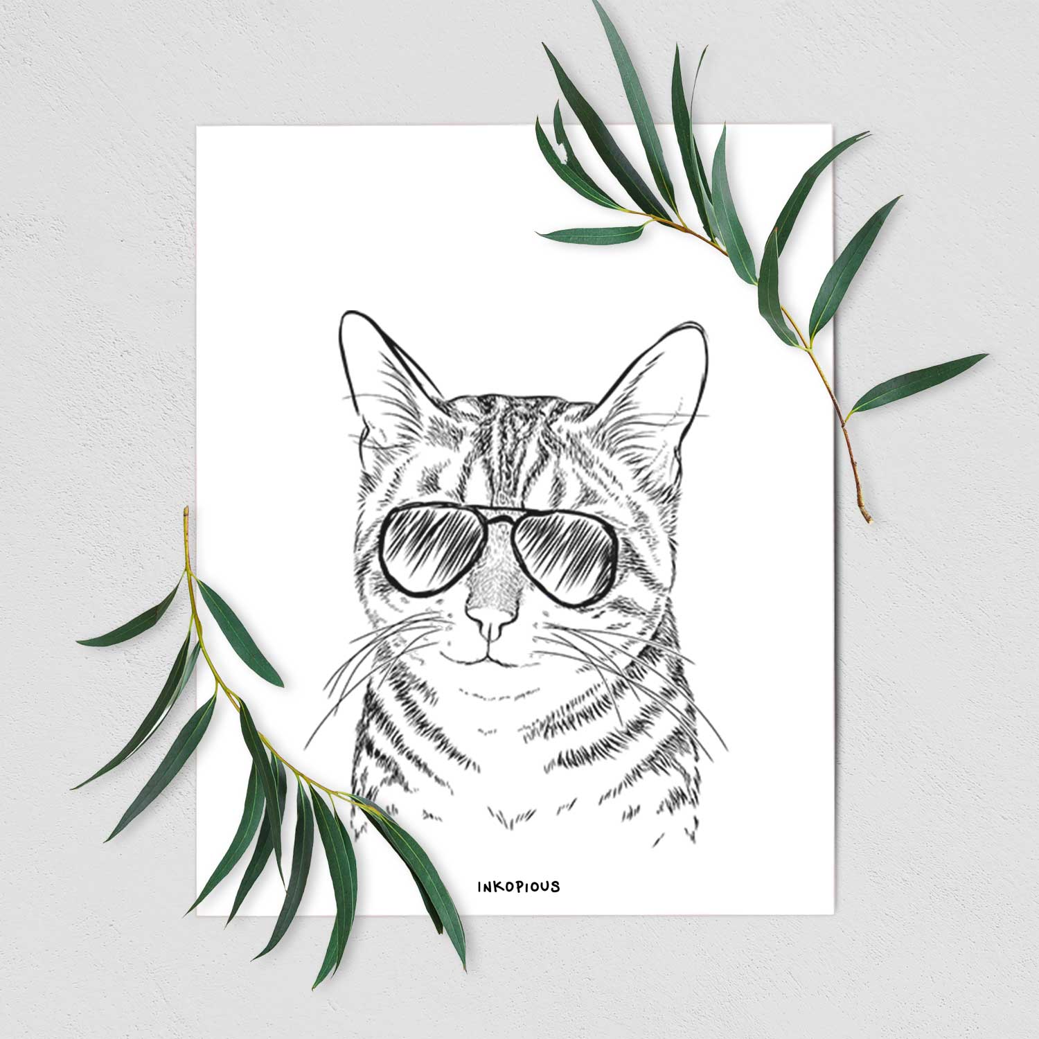 Nell the Tabby Cat Art Print