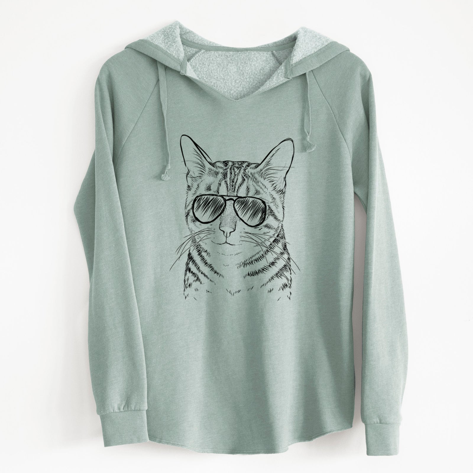 Aviator Nell the Tabby Cat - Cali Wave Hooded Sweatshirt