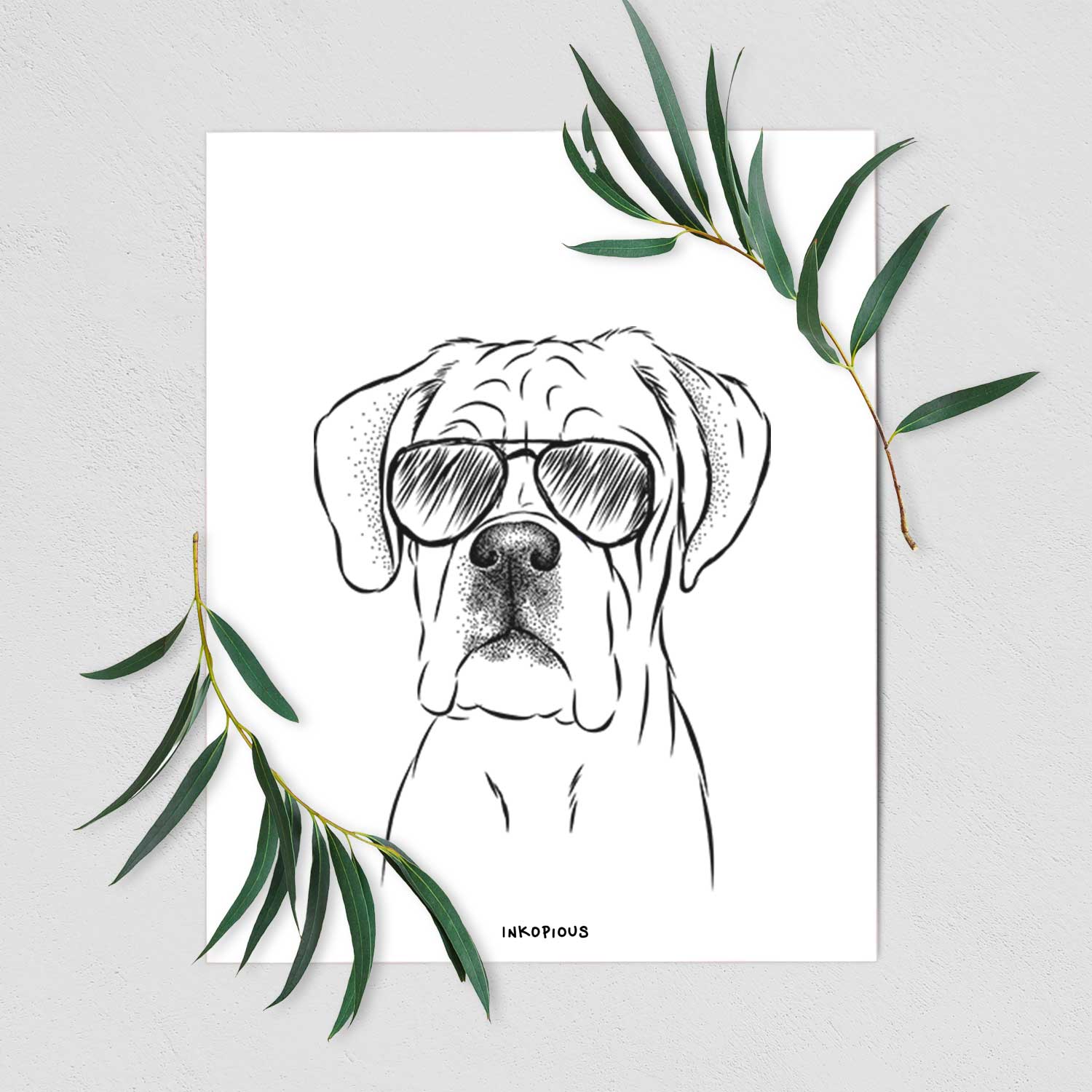 Nelly the Boxer Art Print