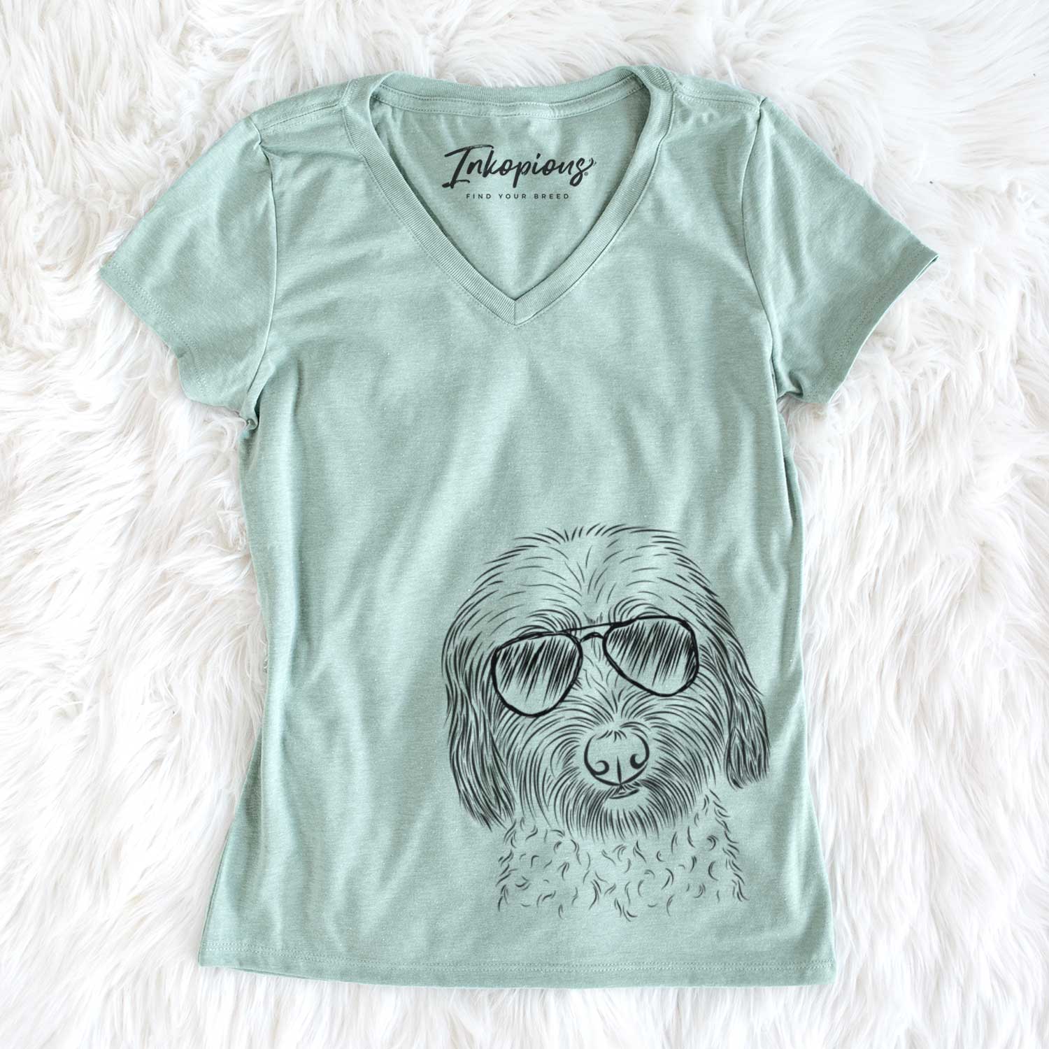Aviator Niles the Soft Coated Wheaten Terrier - Women's V-neck Shirt