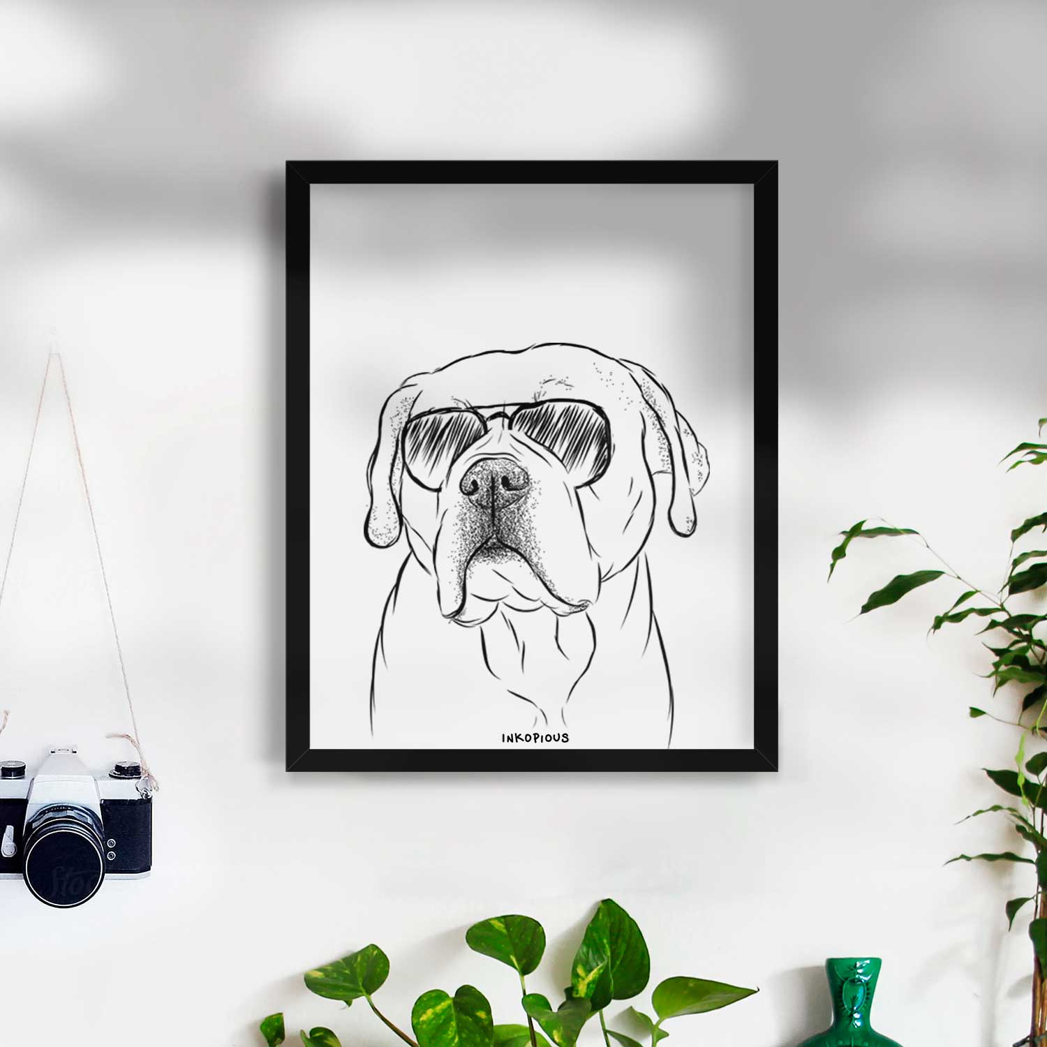 Nora the American Bulldog Mix Art Print