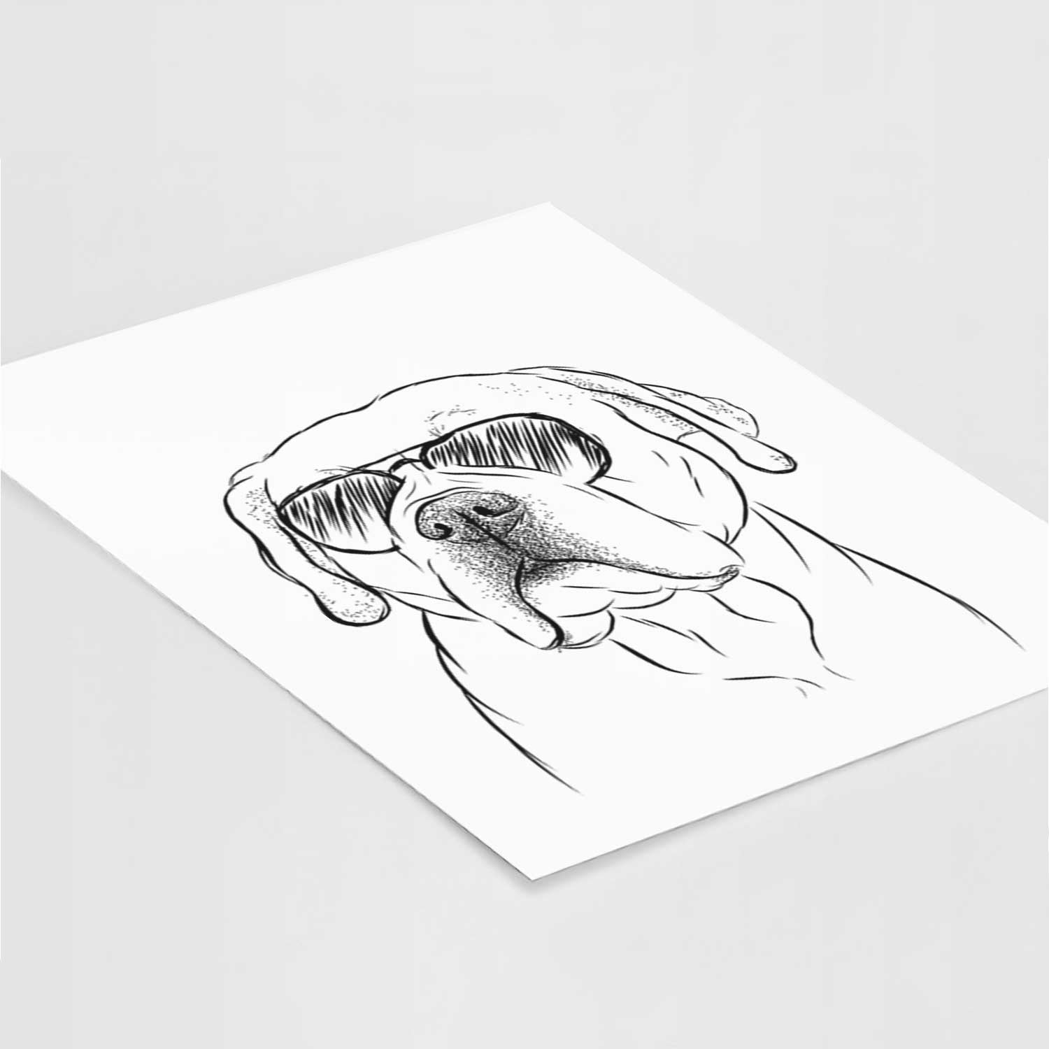 Nora the American Bulldog Mix Art Print