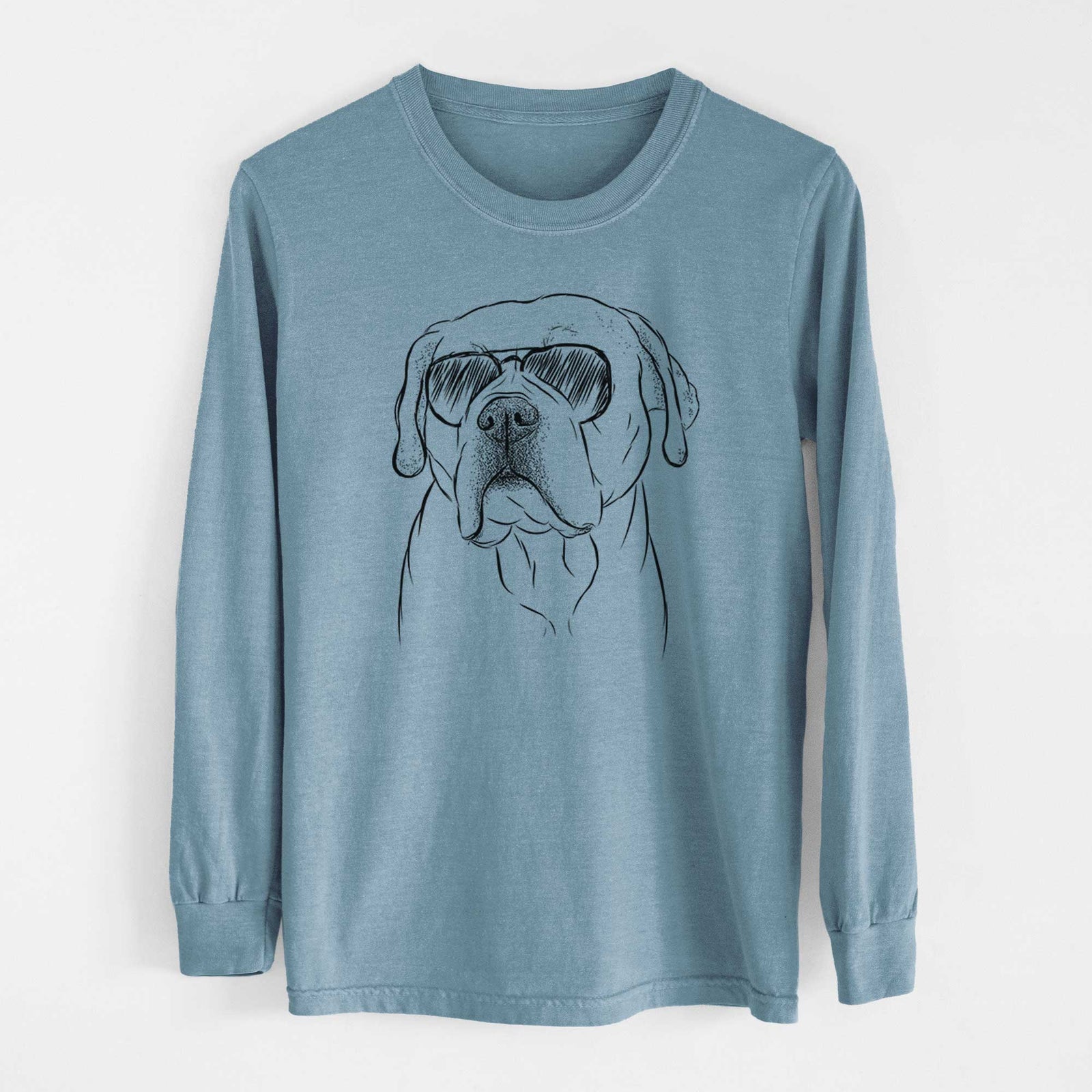 Aviators Nora the American Bulldog Mix - Heavyweight 100% Cotton Long Sleeve