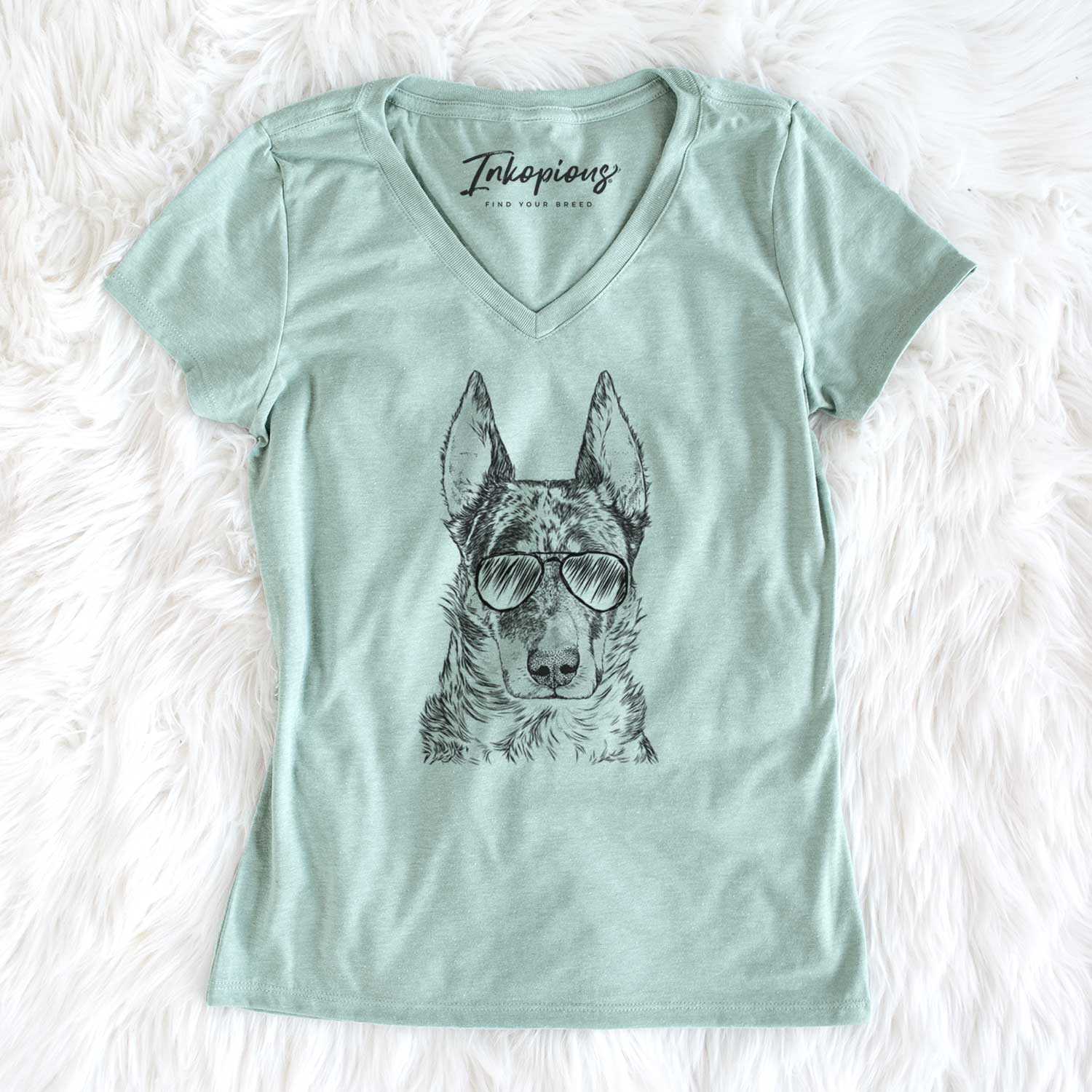 Aviator Nori the Beauceron - Women's V-neck Shirt