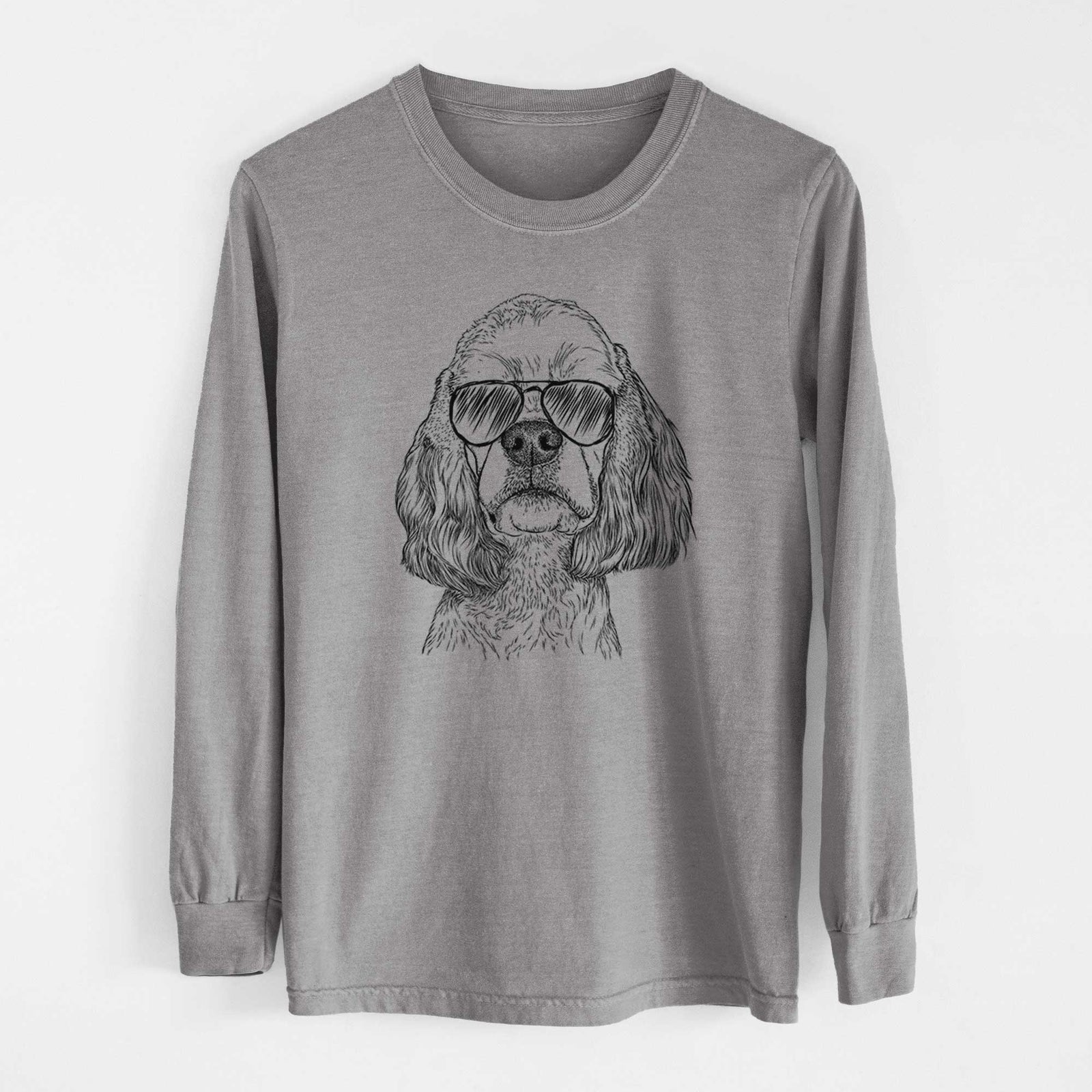 Aviators Oakley the American Cocker Spaniel - Heavyweight 100% Cotton Long Sleeve