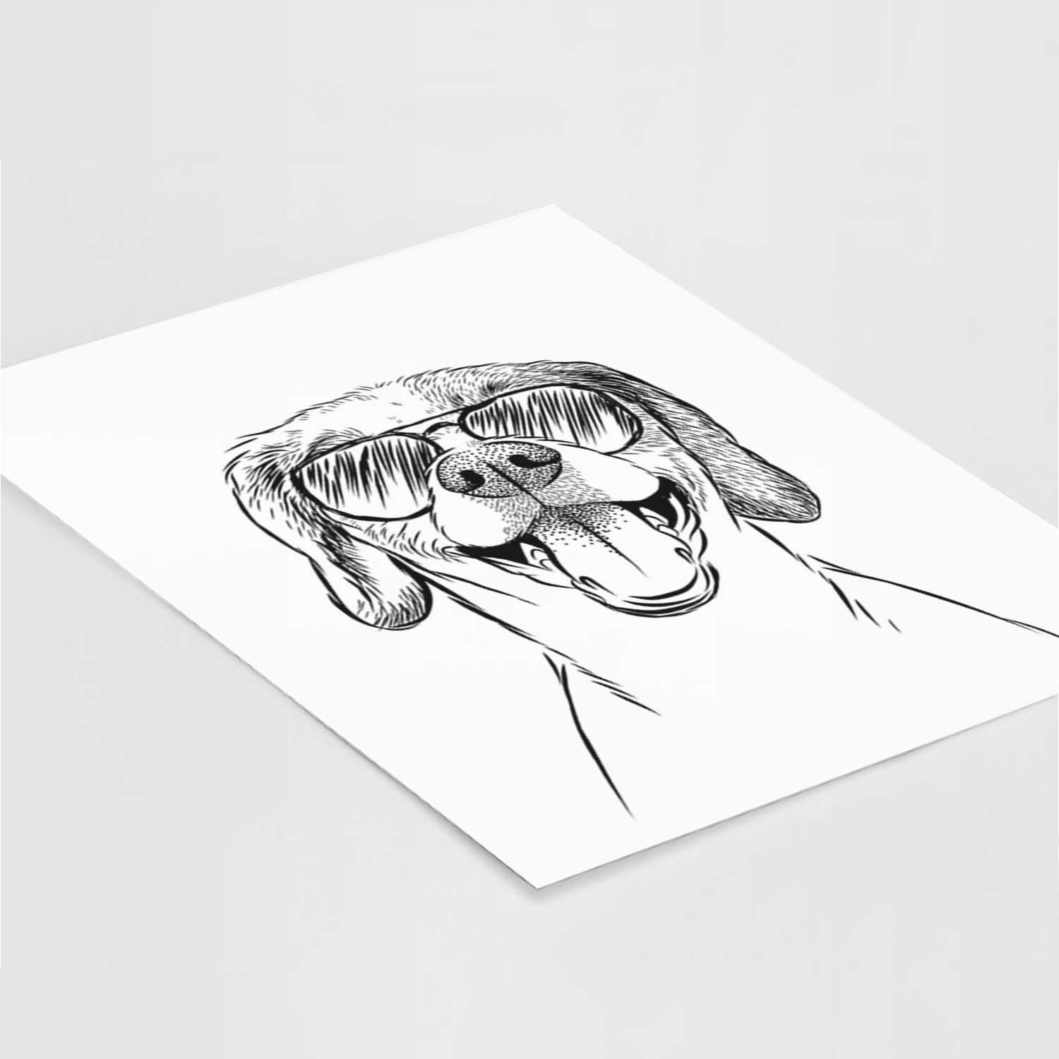 Obi the Beagle Mix Art Print