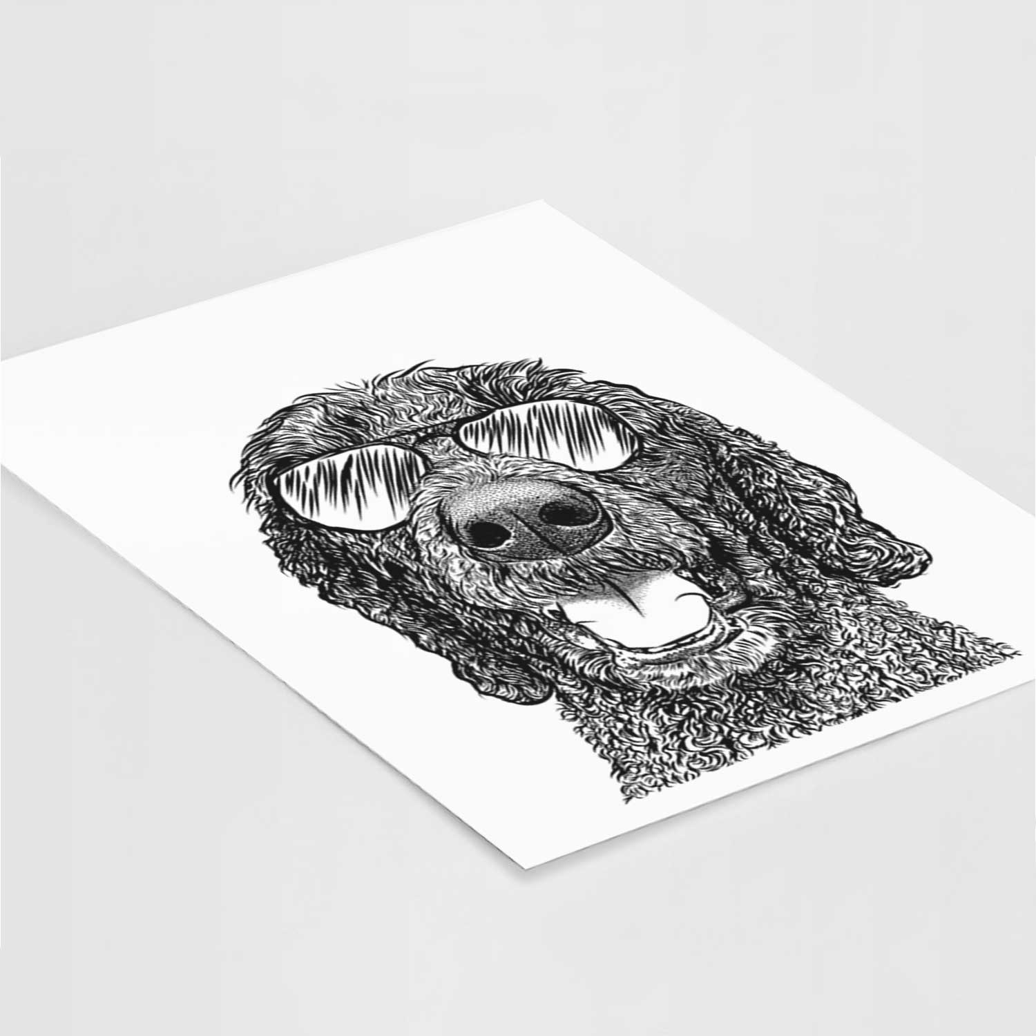 Obi James the Goldendoodle Art Print