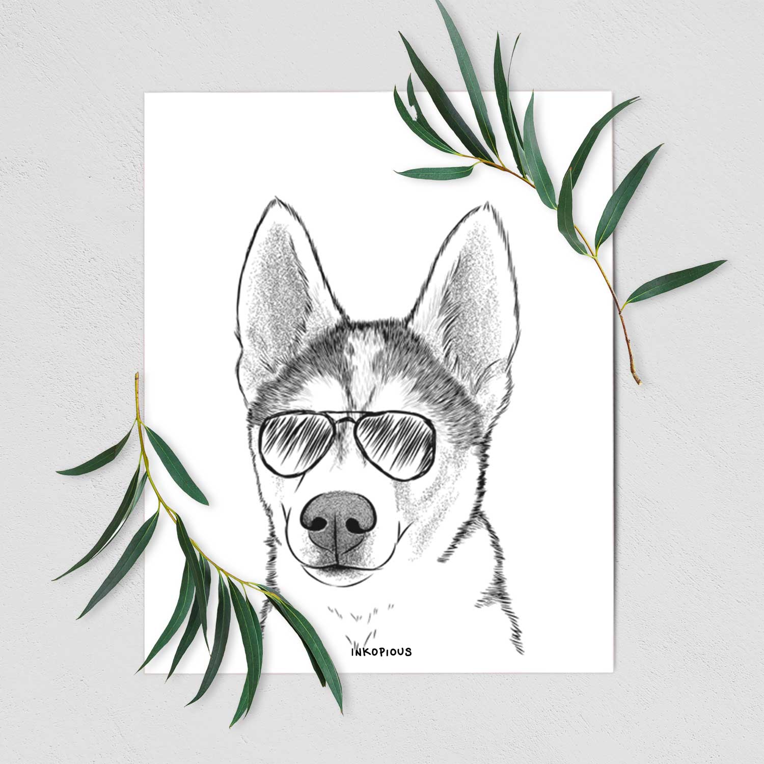 Odin the Siberian Husky Art Print