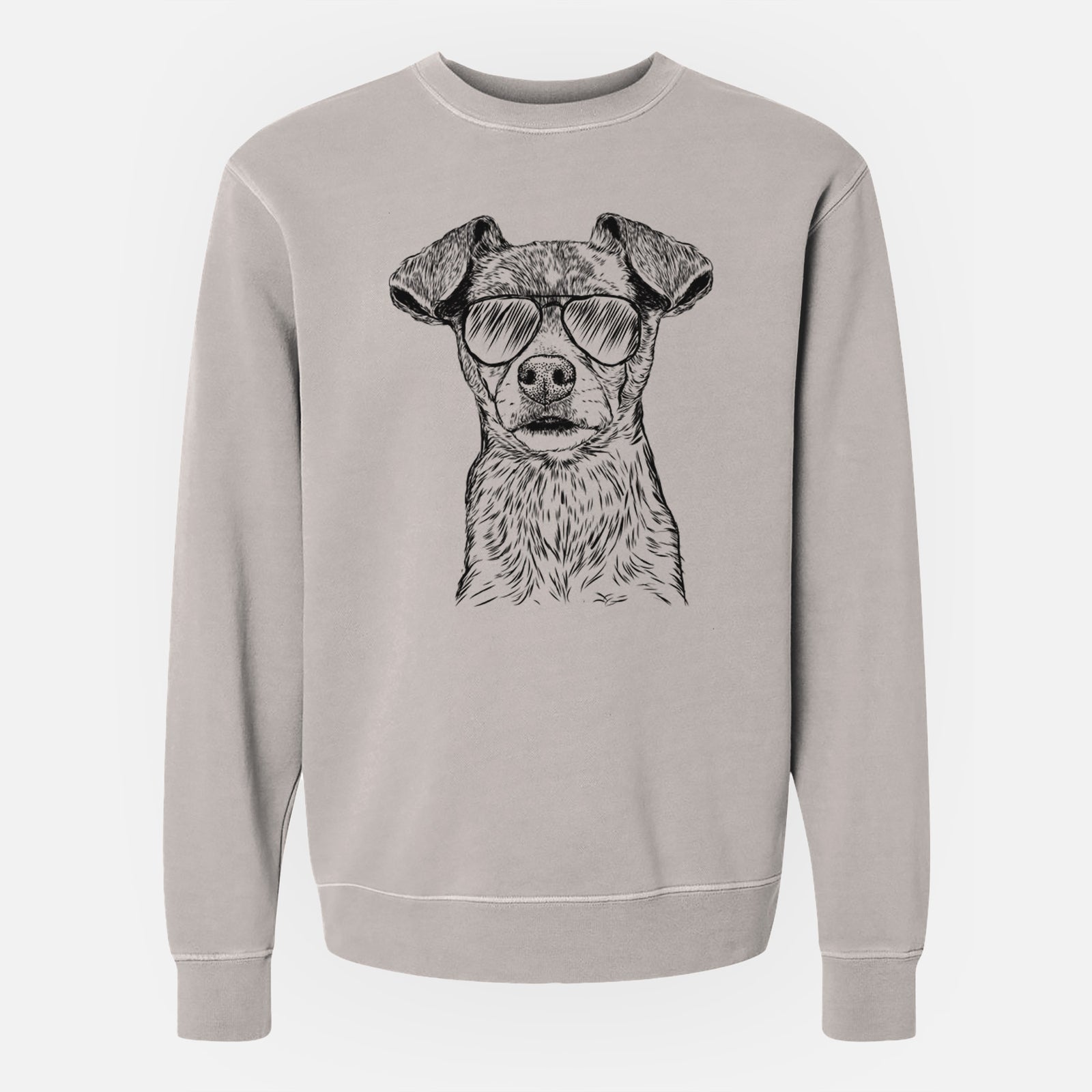 Aviator Olive the Mixed Breed - Unisex Pigment Dyed Crew Sweatshirt