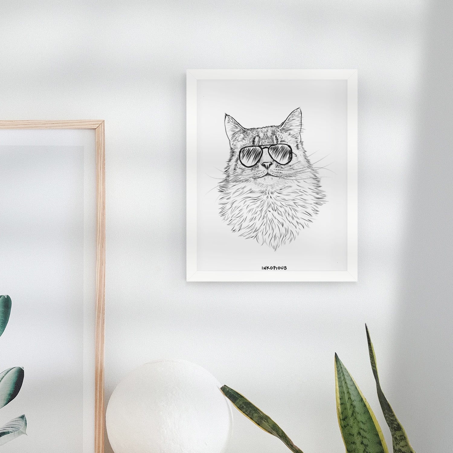 Olive the Cat Art Print
