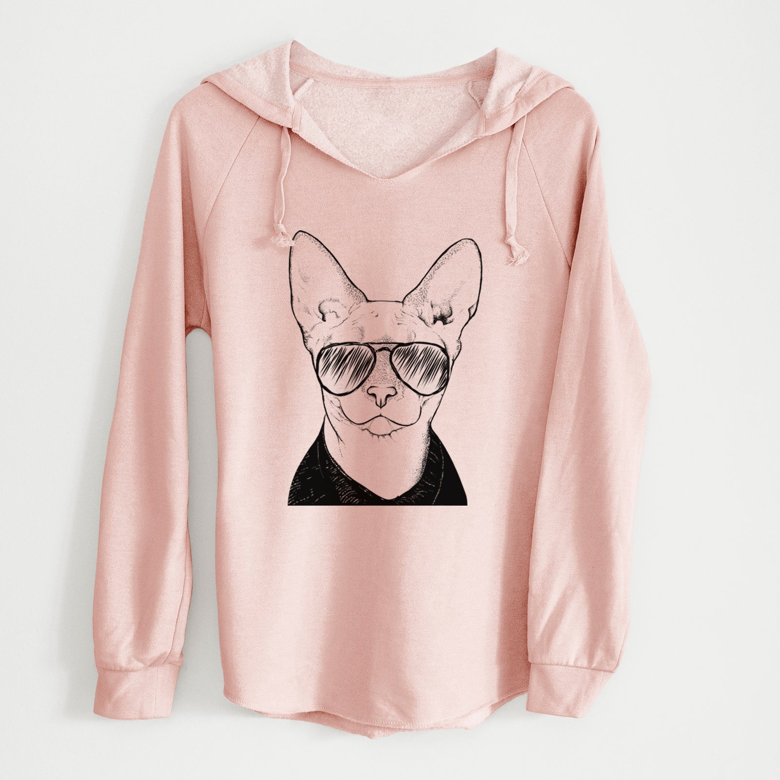 Aviator Oliver Watson the Sphynx Cat - Cali Wave Hooded Sweatshirt
