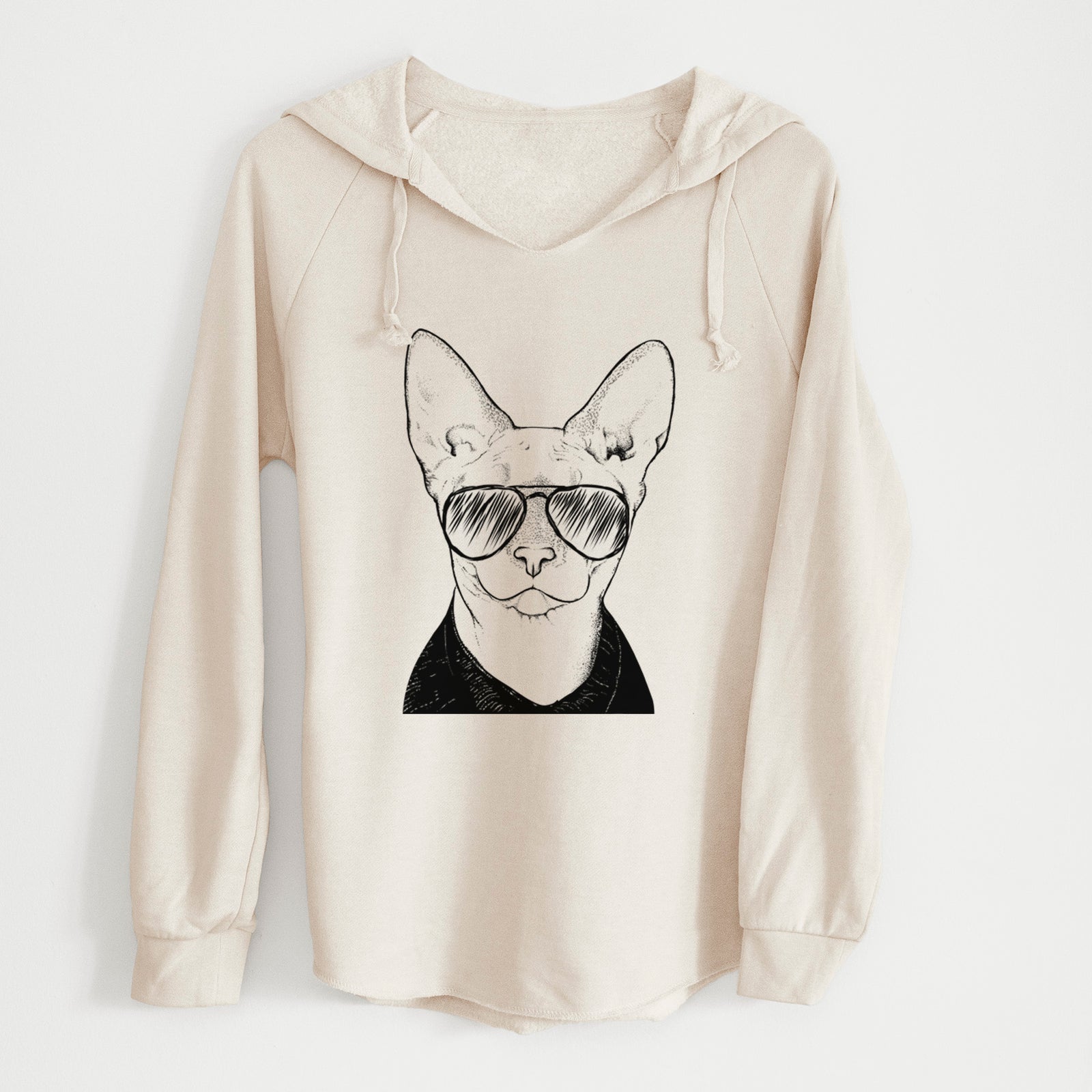 Aviator Oliver Watson the Sphynx Cat - Cali Wave Hooded Sweatshirt