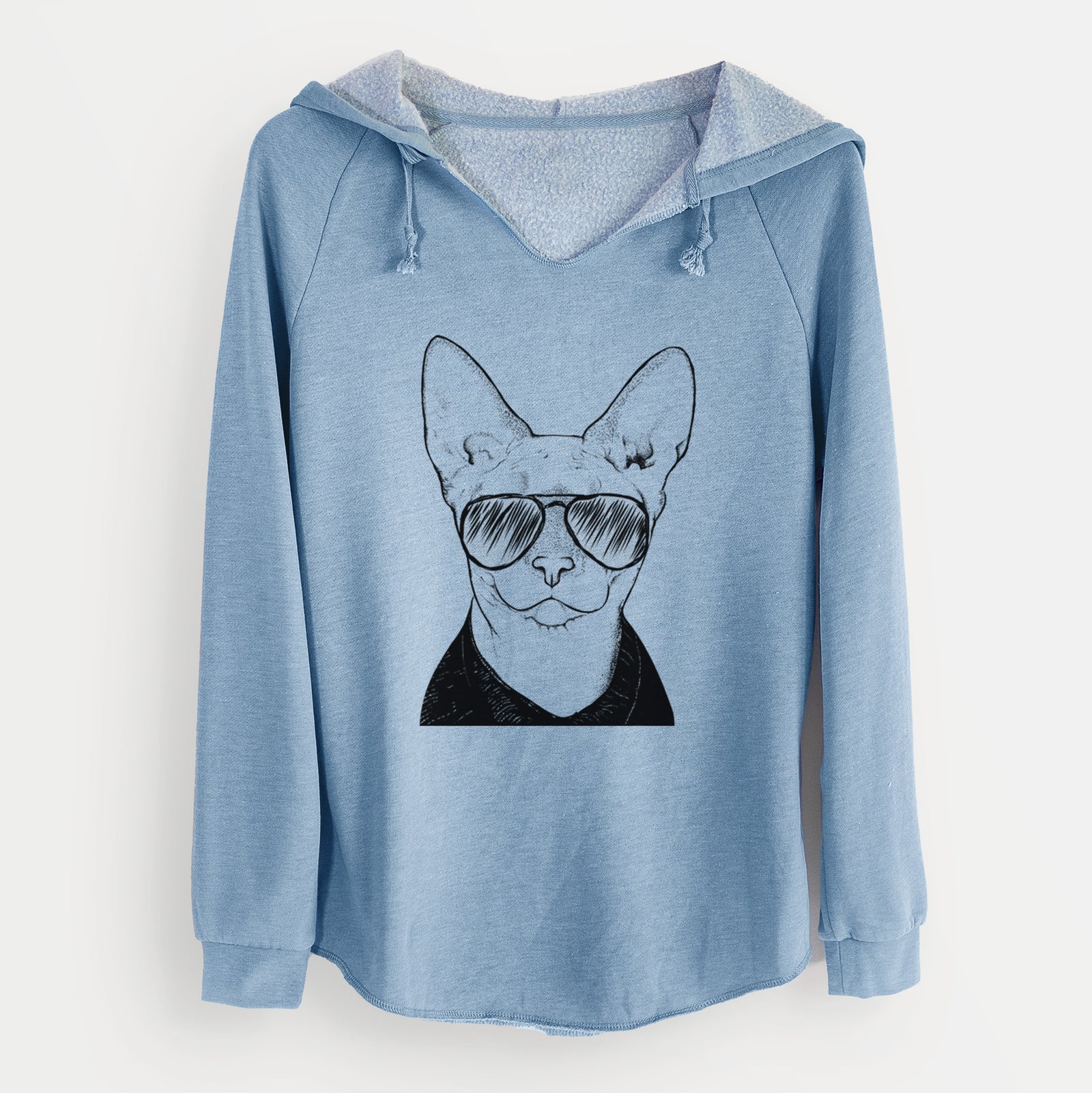 Aviator Oliver Watson the Sphynx Cat - Cali Wave Hooded Sweatshirt