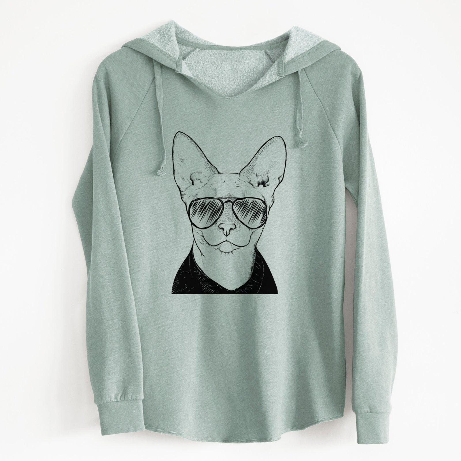 Aviator Oliver Watson the Sphynx Cat - Cali Wave Hooded Sweatshirt