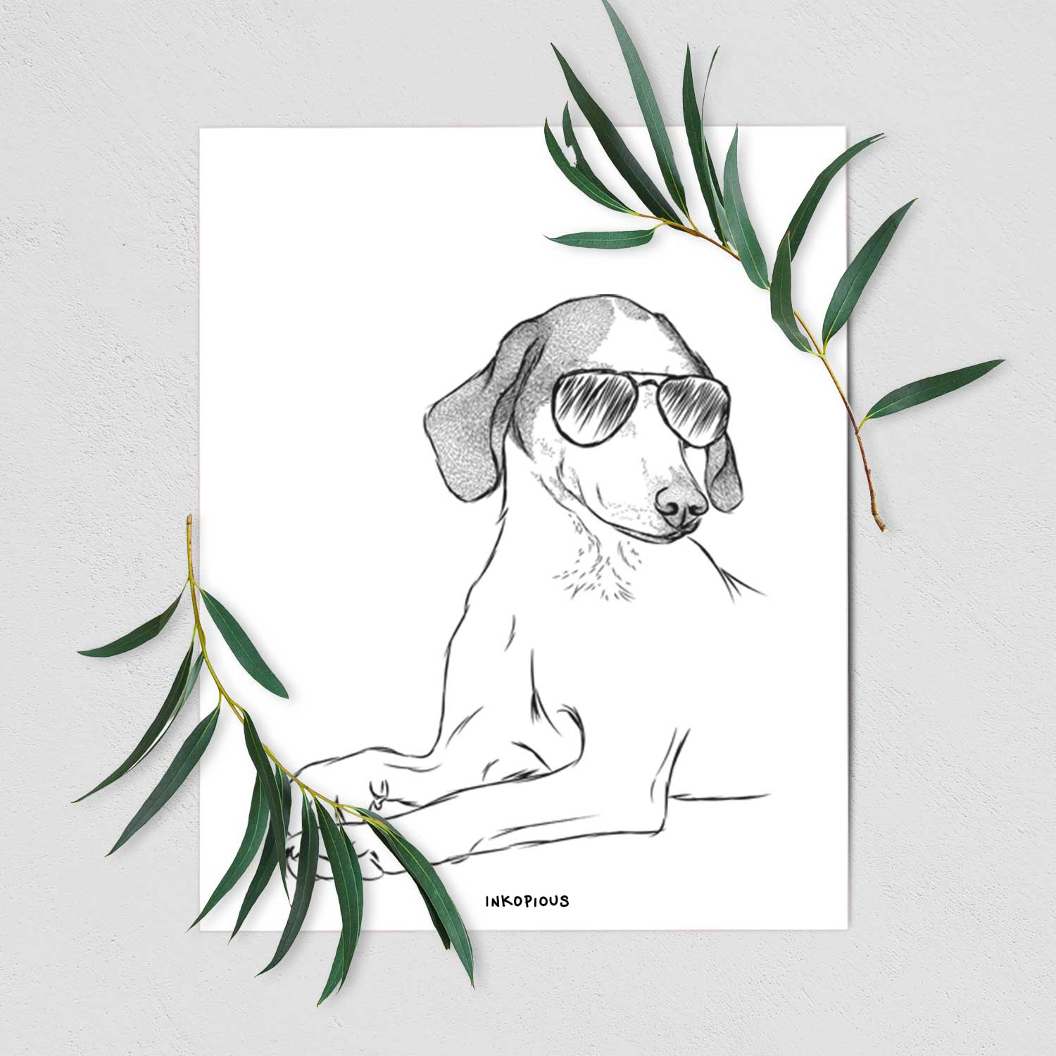 Opie the Foxhound Art Print