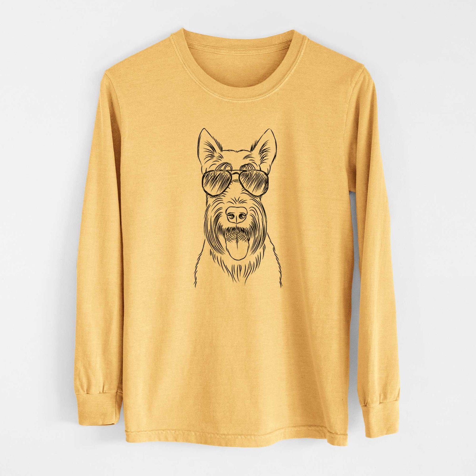 Aviators Oswald the Scottish Terrier - Heavyweight 100% Cotton Long Sleeve
