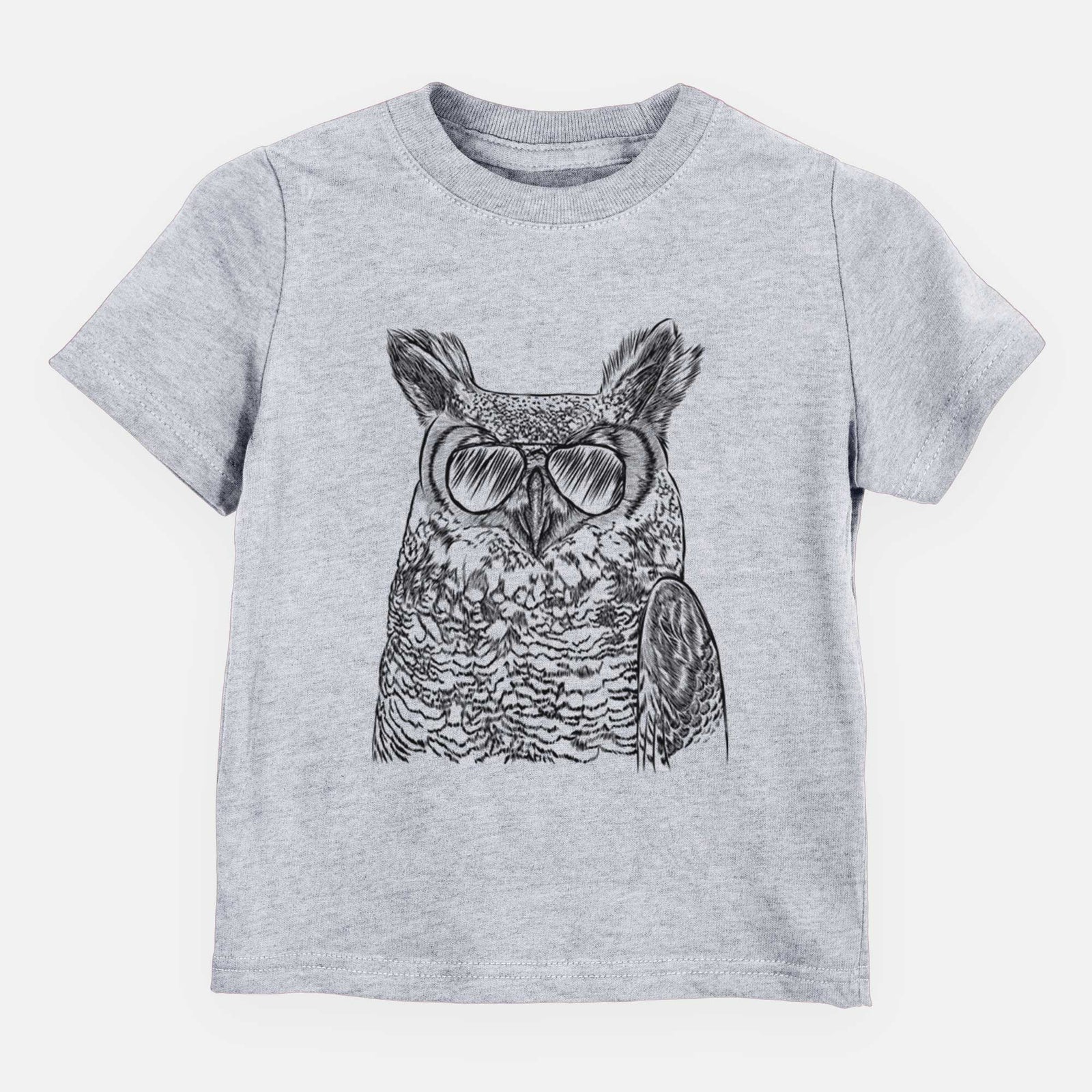 Aviator Ozwald the Grey Horned Owl - Kids/Youth/Toddler Shirt