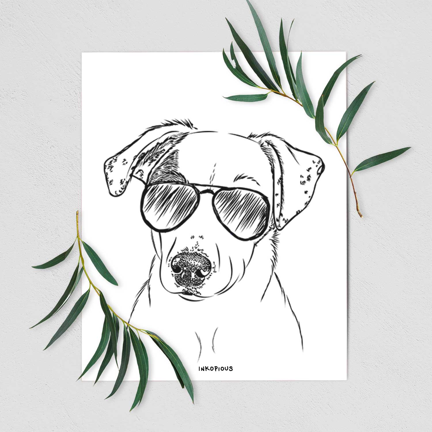 P-Pie the Mixed Breed Art Print