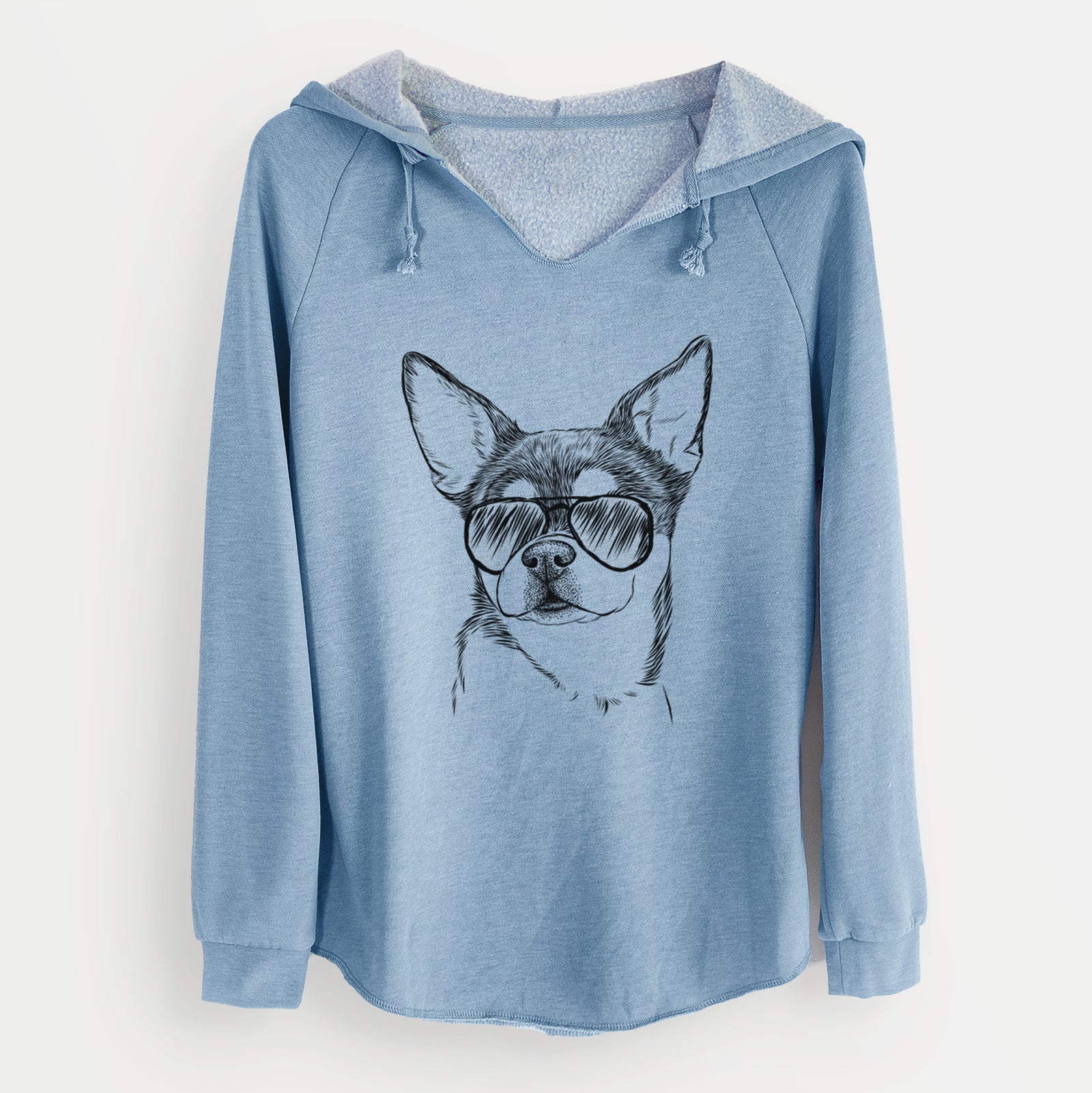 Aviator Paris the Chihuahua - Cali Wave Hooded Sweatshirt