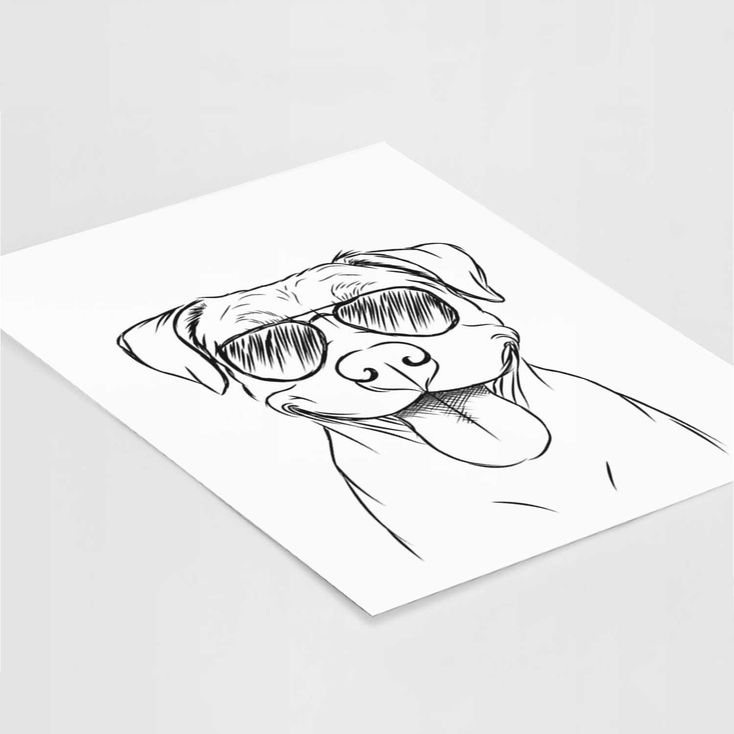 Parker the Pitbull Art Print